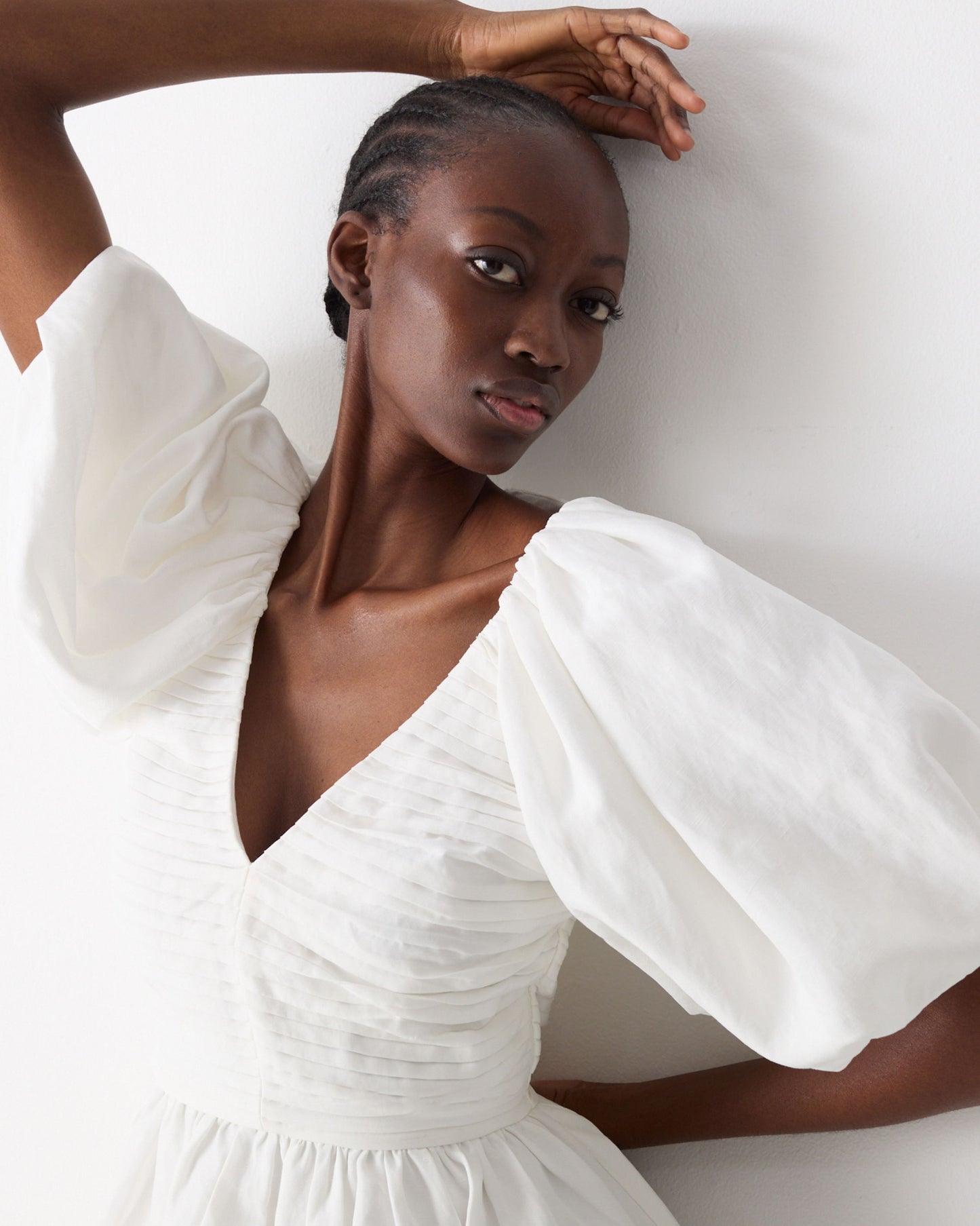 The Honna Mini Dress in Ivory