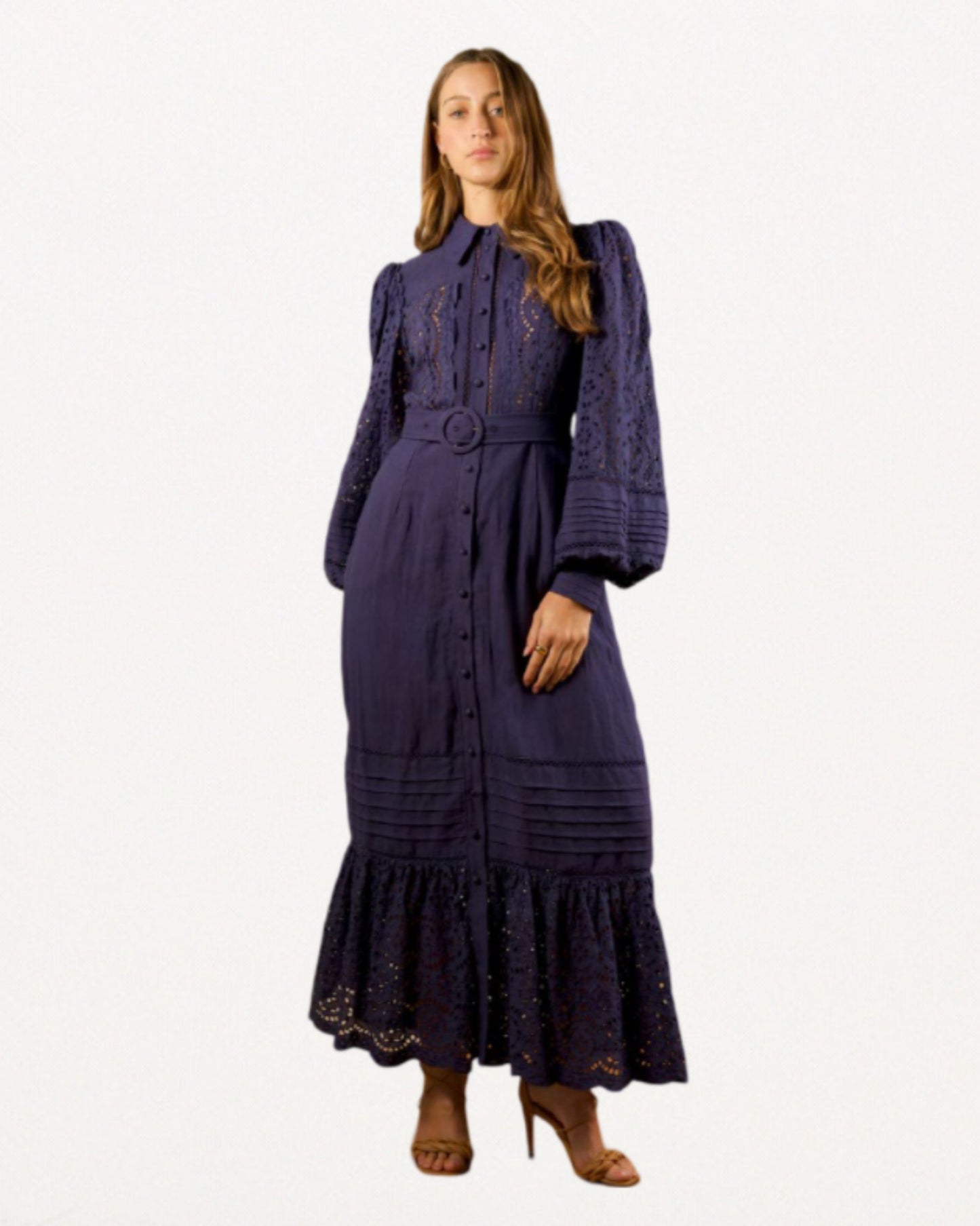 The Lara shirt dress in French Navy