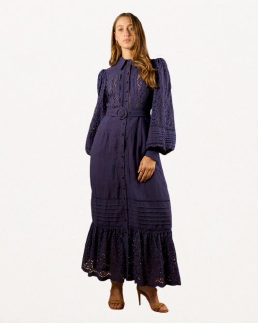 The Lara shirt dress in French Navy