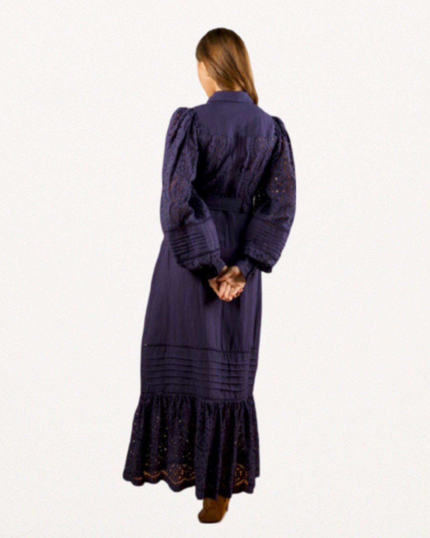 The Lara shirt dress in French Navy