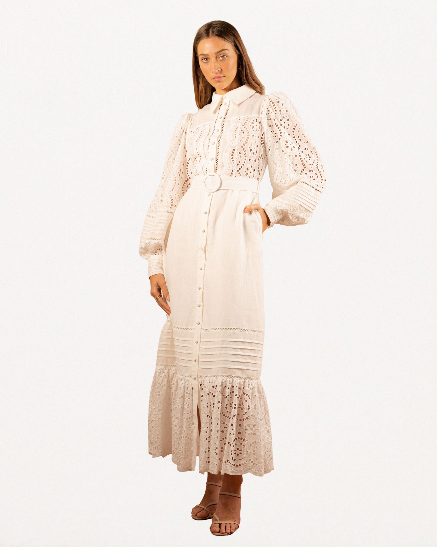 The Lara shirt dress in Ivory