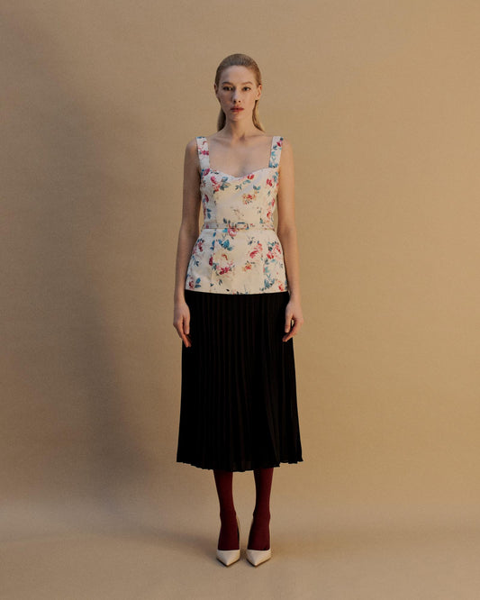 The Trixi Midi Dress in the Floral Nostalgia Print