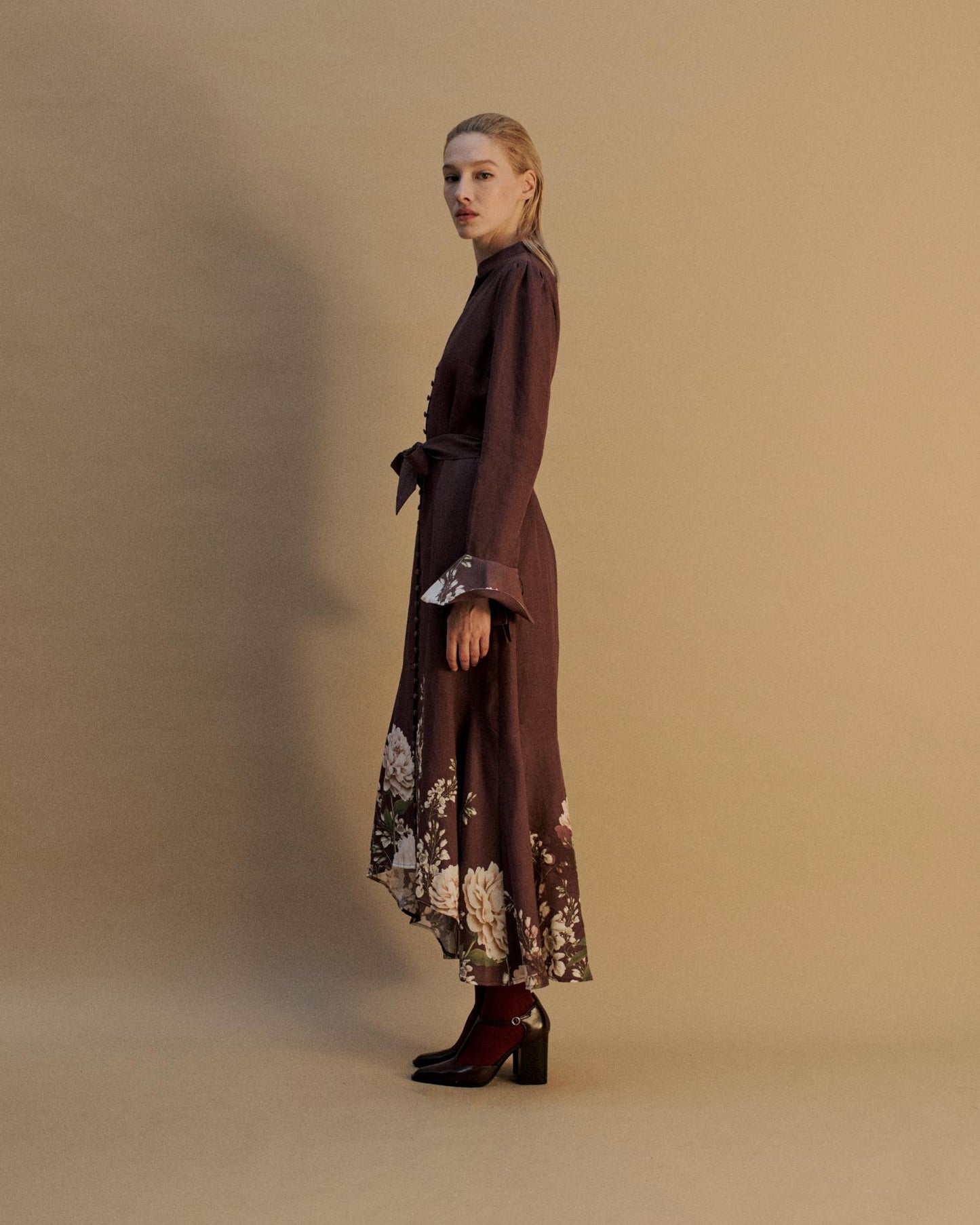The Carmen Midi Dress in the Botanical Beauty Print
