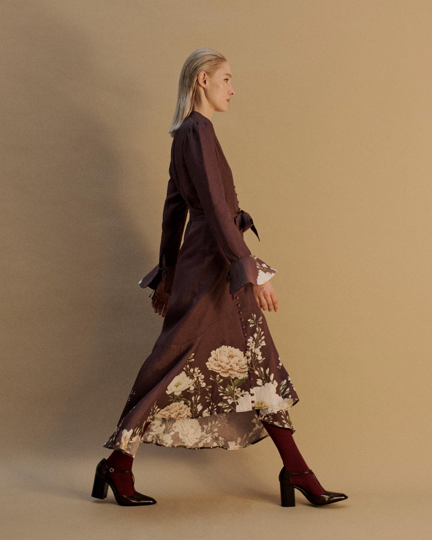 The Carmen Midi Dress in the Botanical Beauty Print