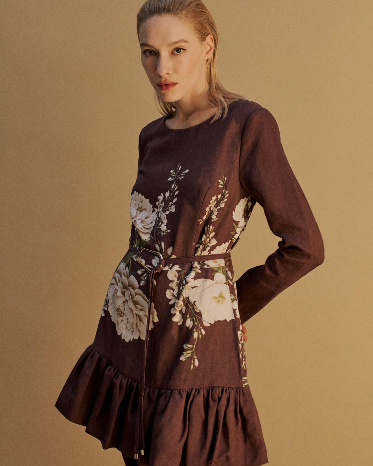 The Pia Mini Dress in the Botanical Beauty Print