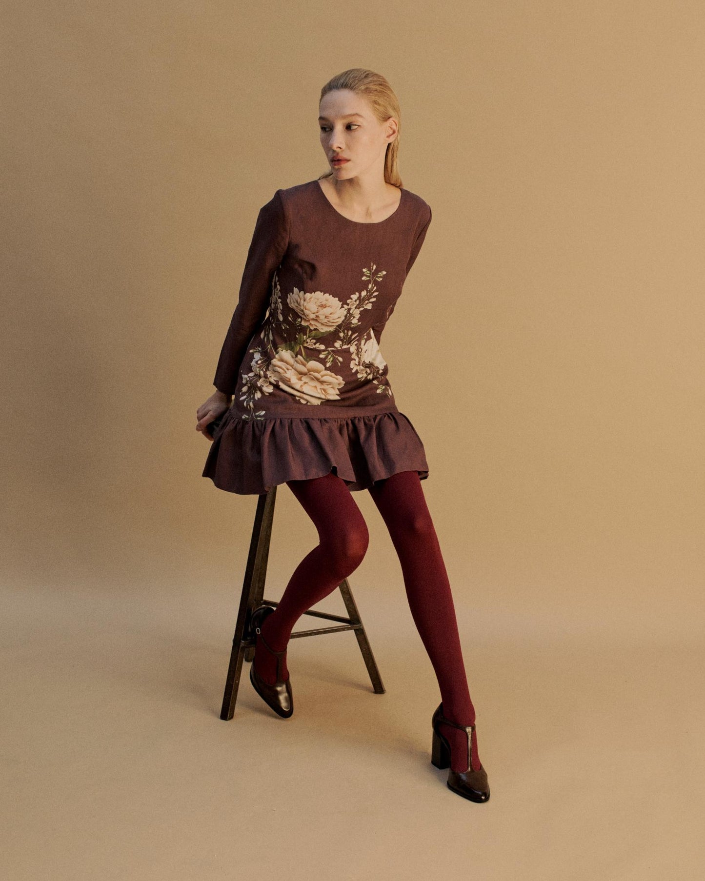 The Pia Mini Dress in the Botanical Beauty Print