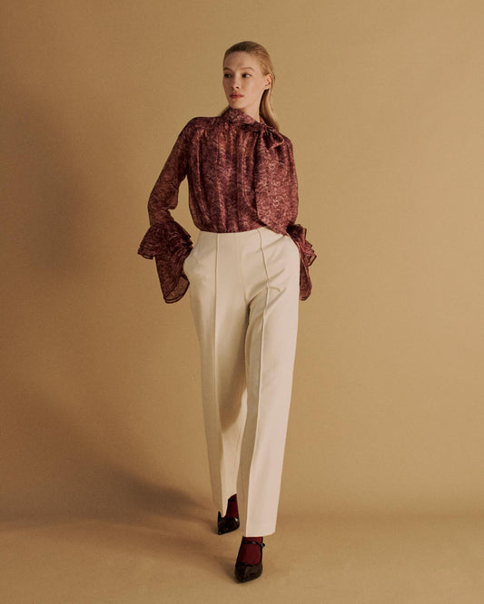 The Auguste Trouser in Ivory