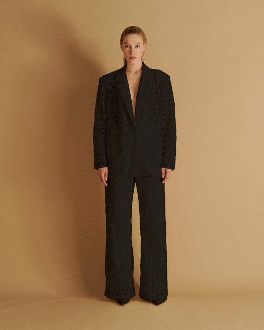 The Ella Blazer in Black Lace