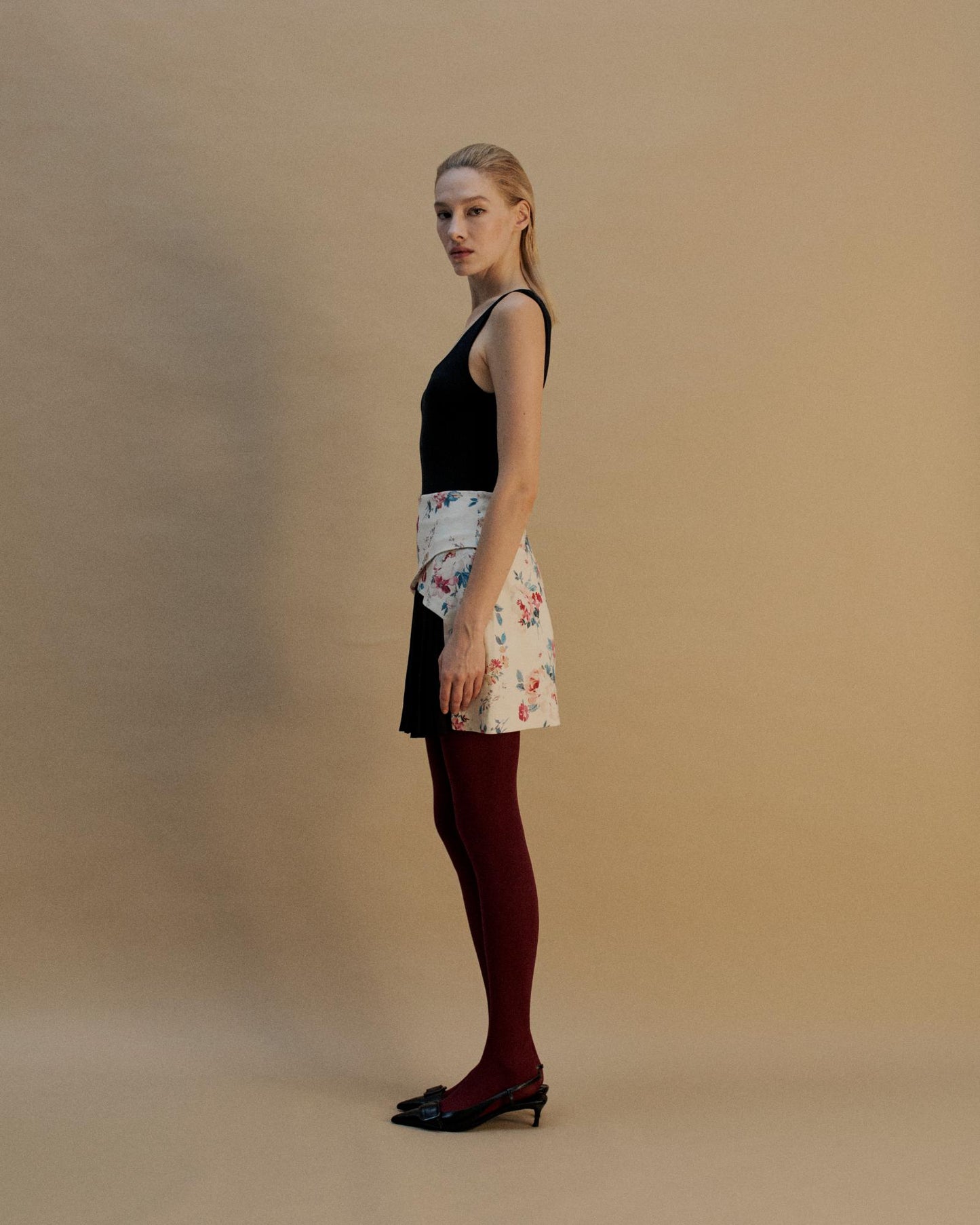 The Belle Mini Skirt in the Floral Nostalgia Print