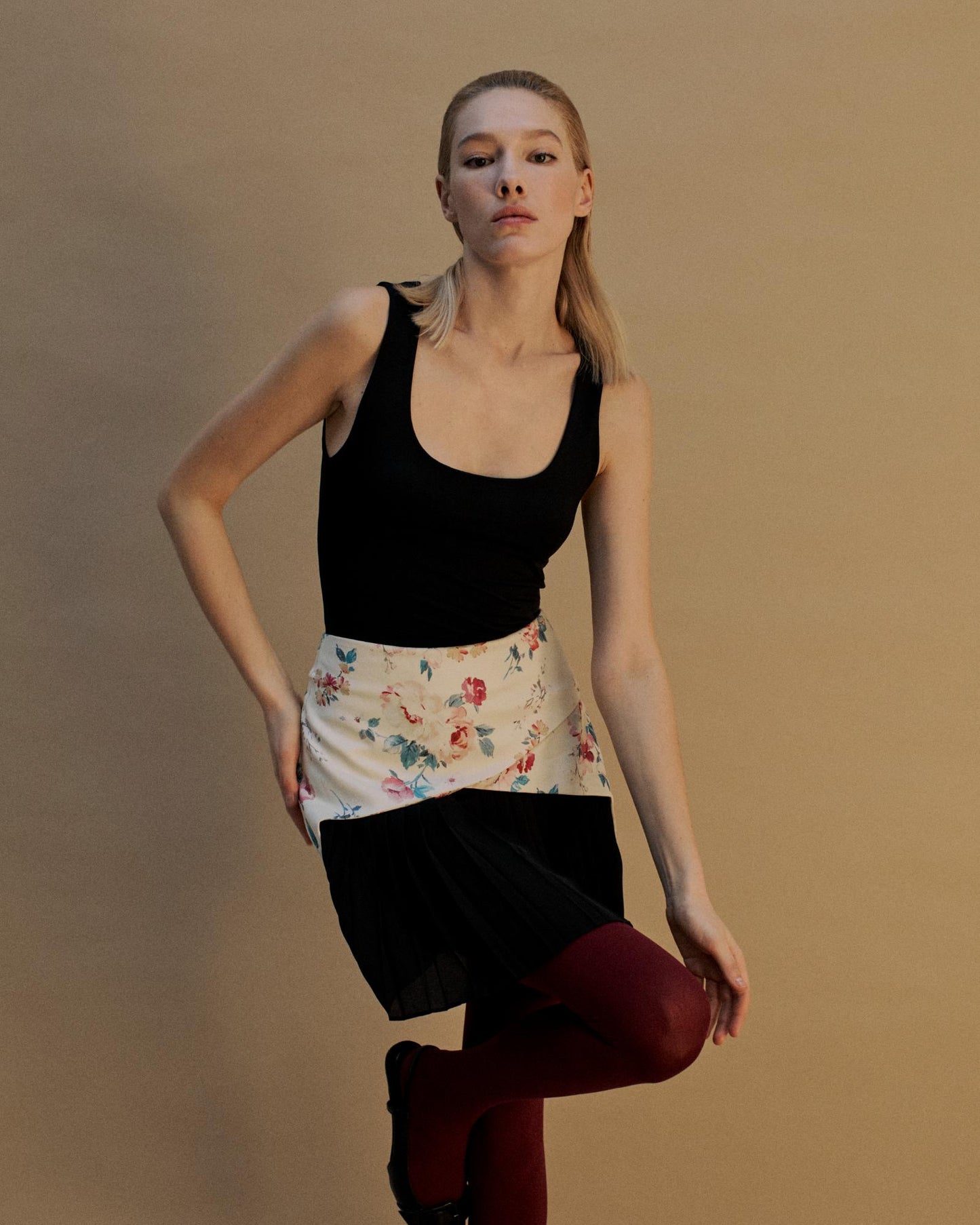 The Belle Mini Skirt in the Floral Nostalgia Print