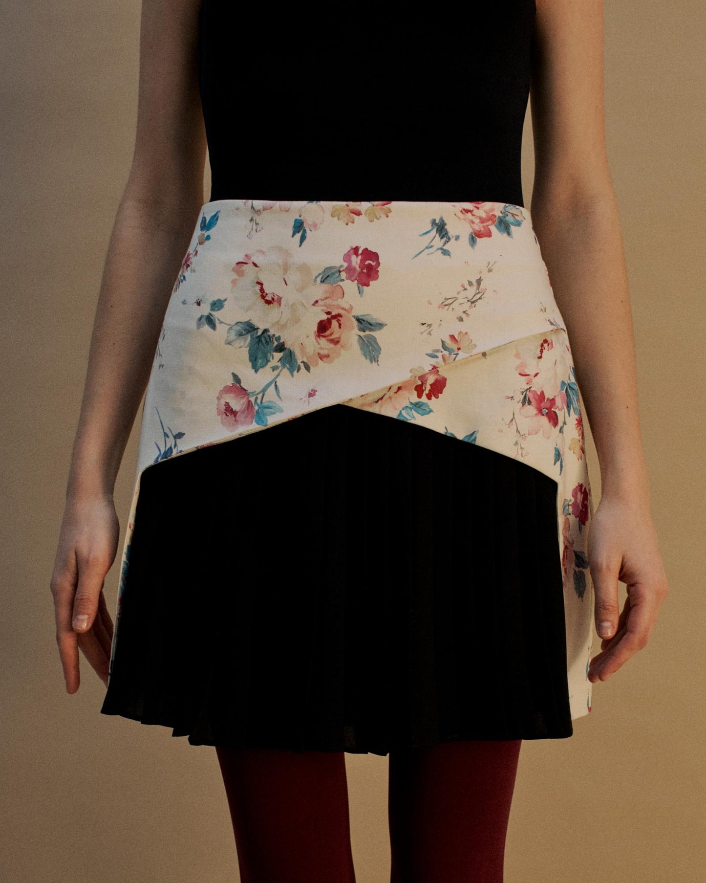 The Belle Mini Skirt in the Floral Nostalgia Print