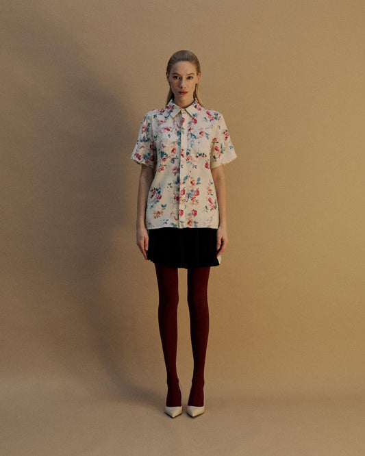 The Coco Shirt in the Floral Nostalgia Print