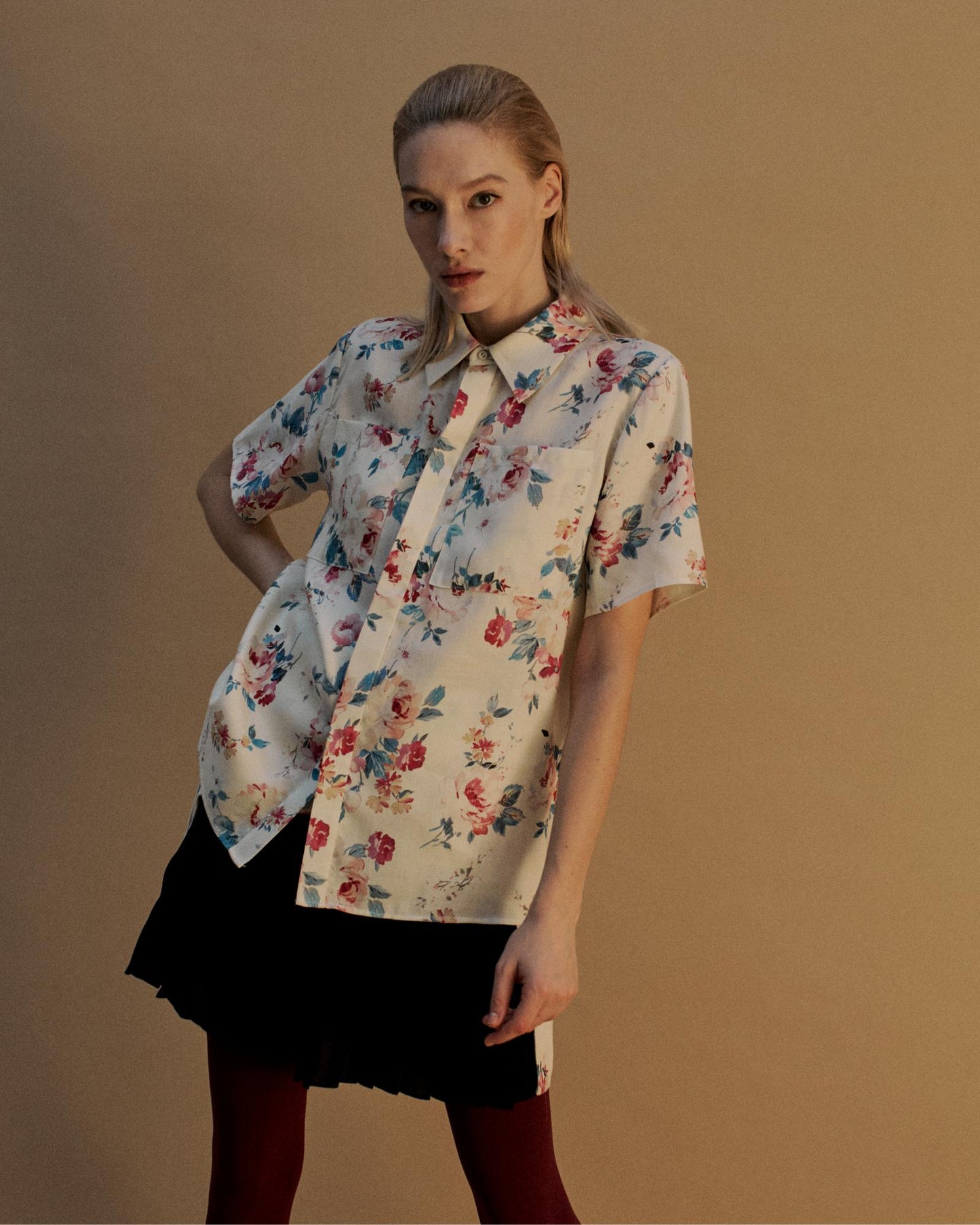 The Coco Shirt in the Floral Nostalgia Print