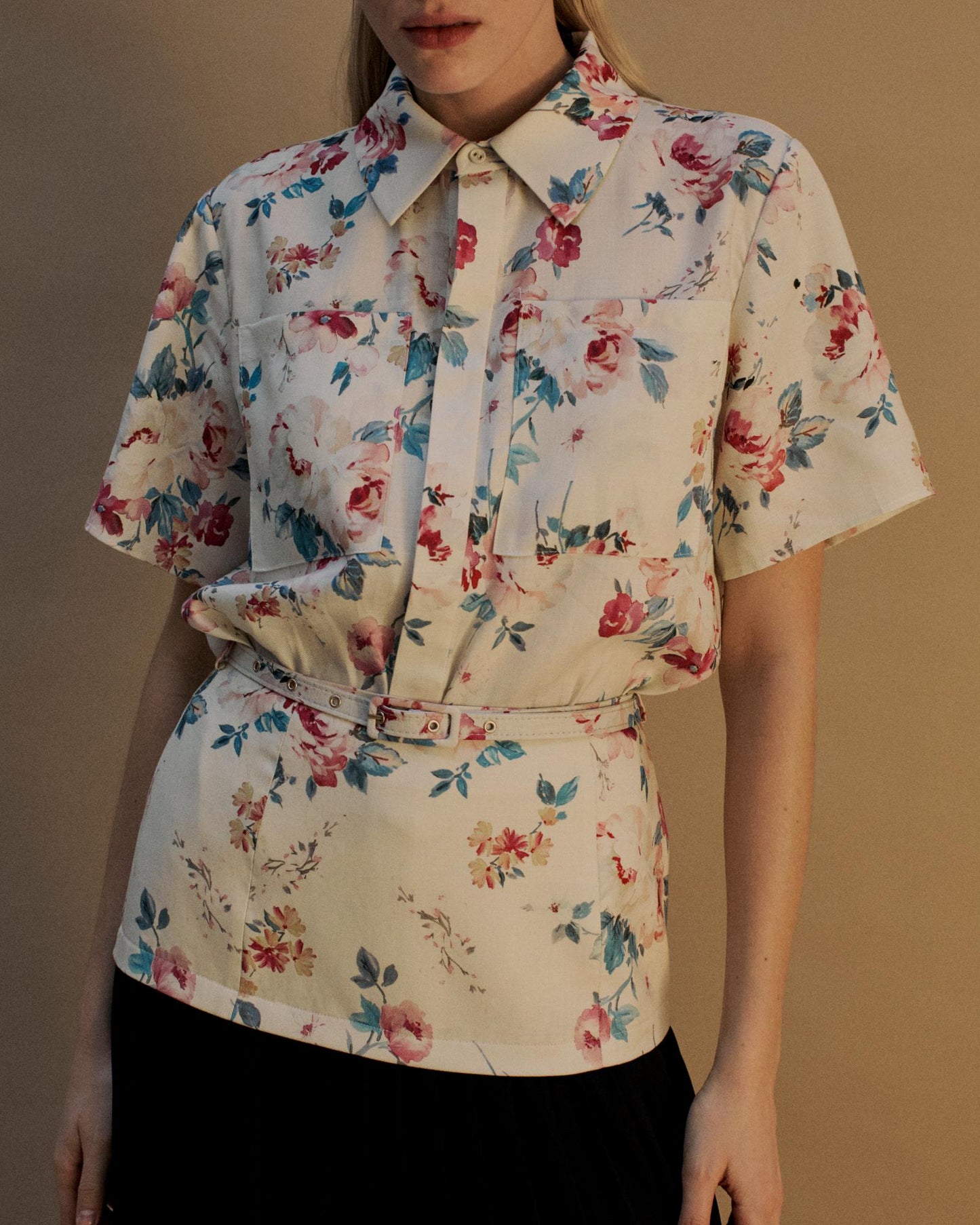 The Belle Midi Skirt in the Floral Nostalgia Print