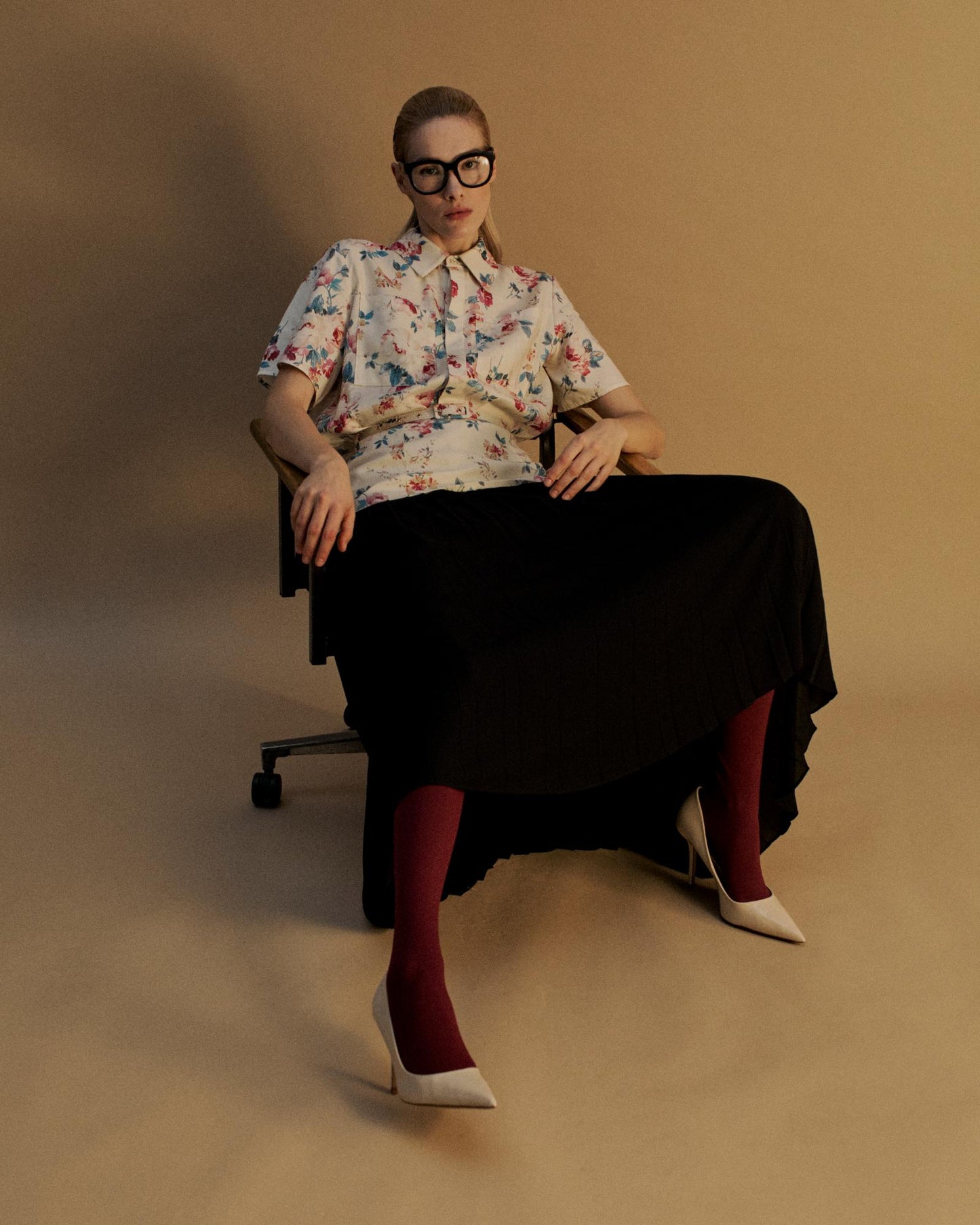 The Belle Midi Skirt in the Floral Nostalgia Print