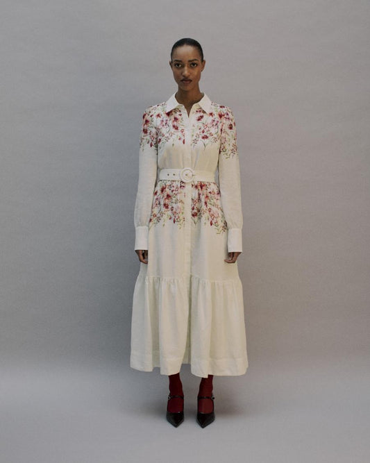 The Laila Shirt Dress in the Garden Bloom Print