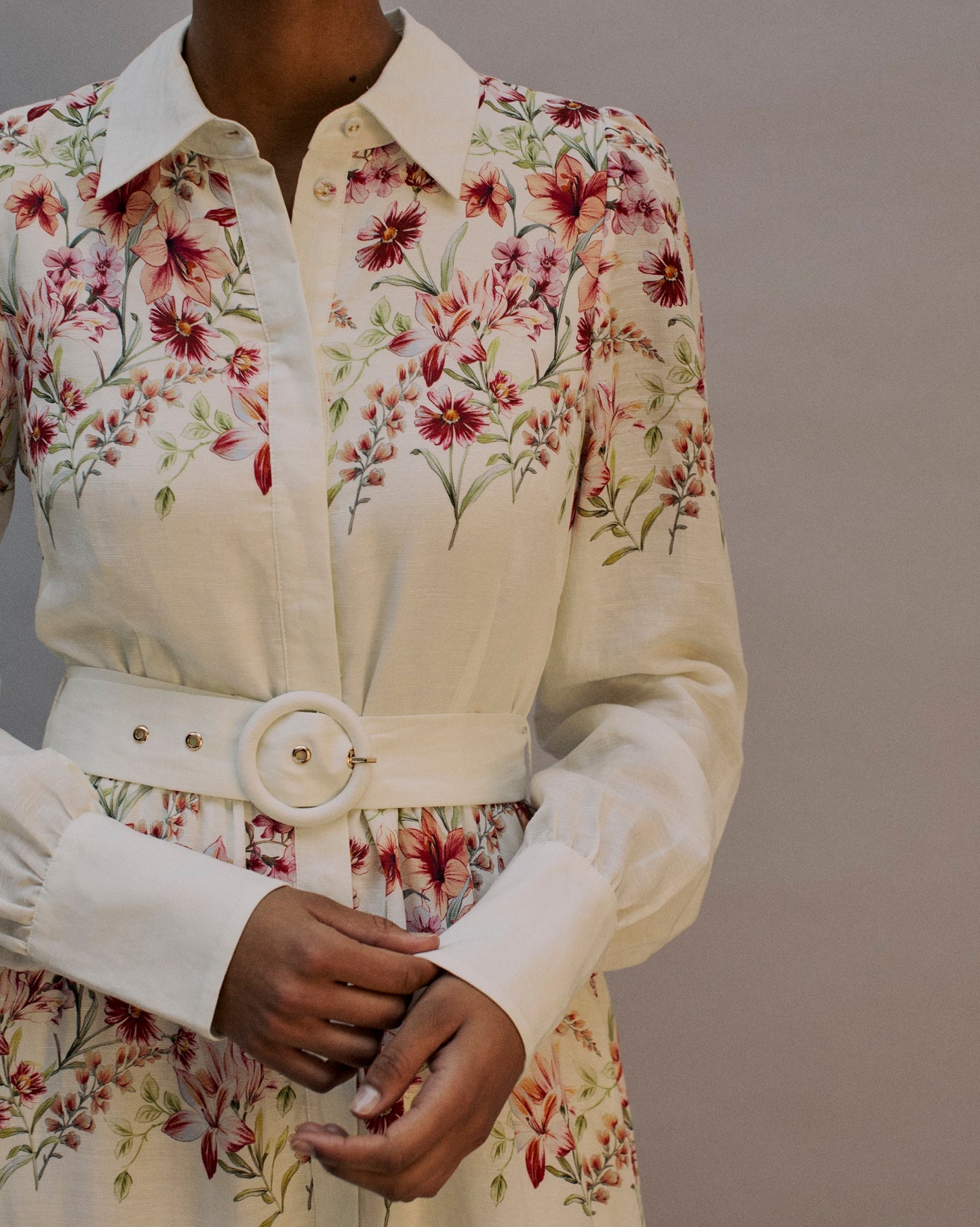 The Laila Shirt Dress in the Garden Bloom Print