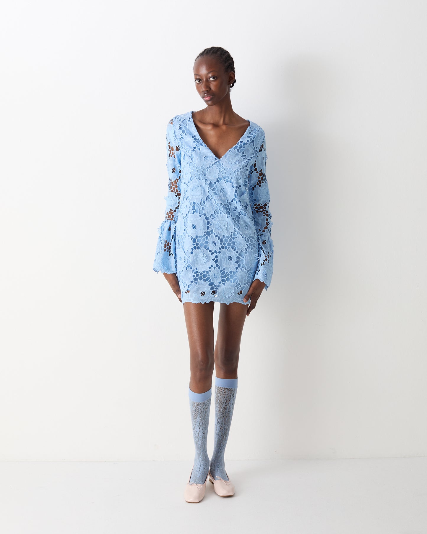 The Selma Mini Dress in Blue