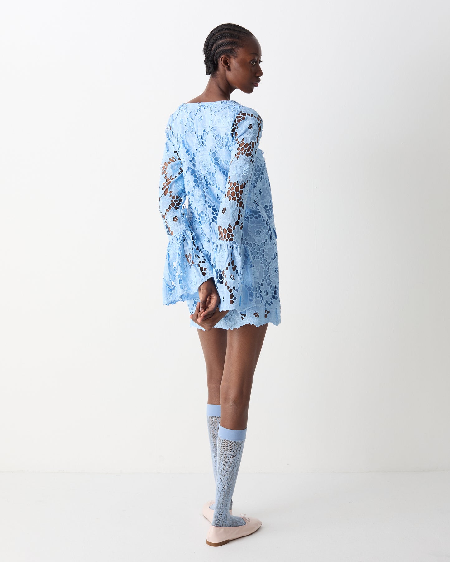 The Selma Mini Dress in Blue