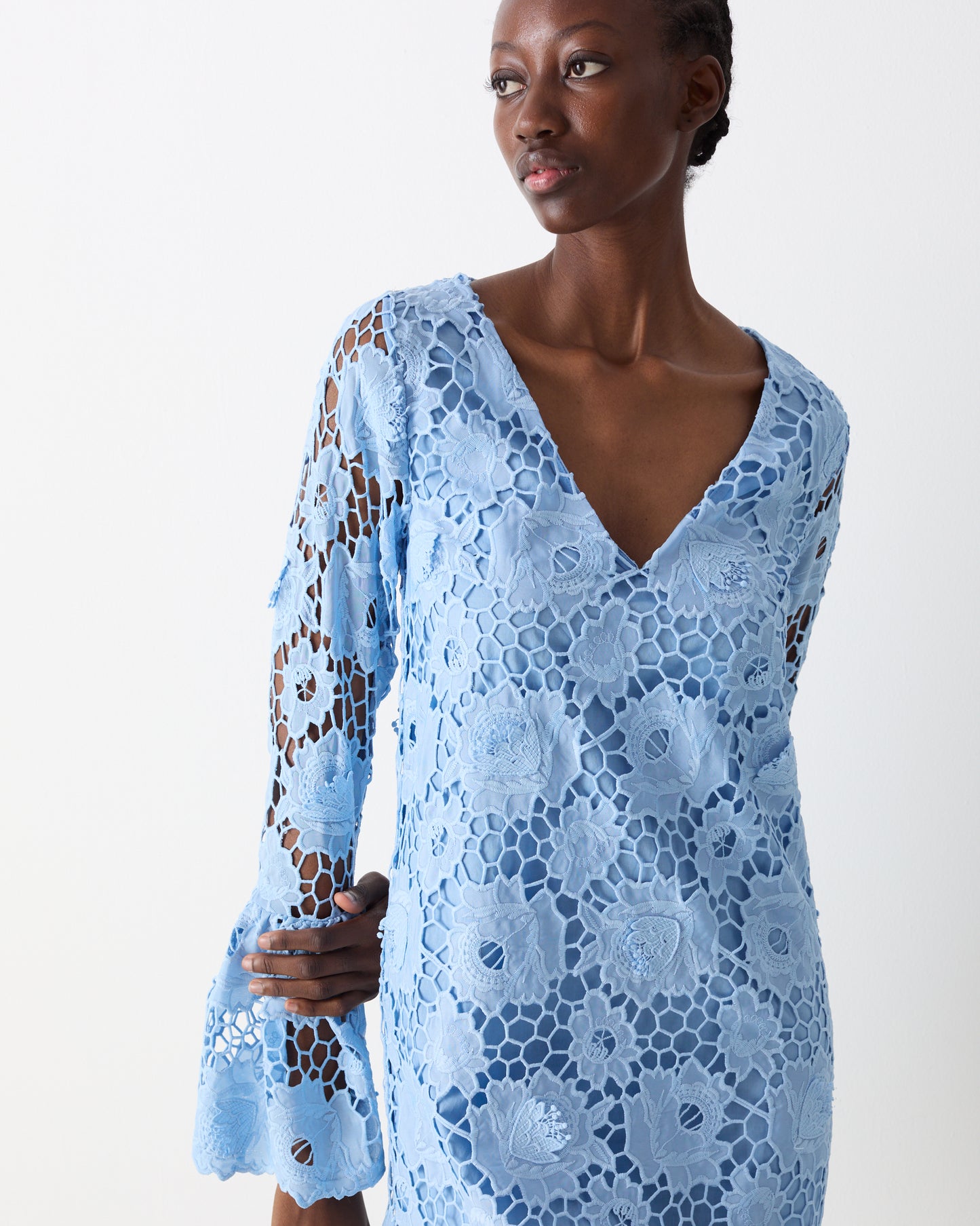 The Selma Mini Dress in Blue