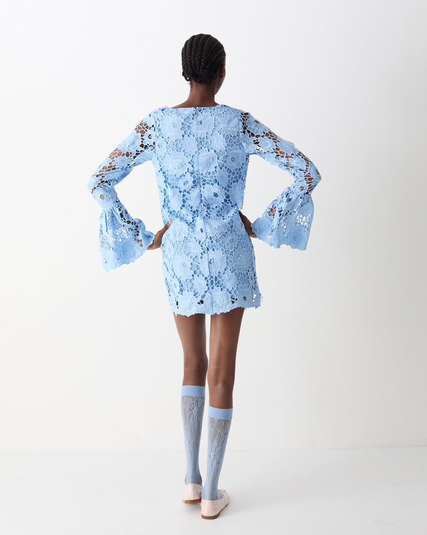 The Selma Mini Dress in Blue