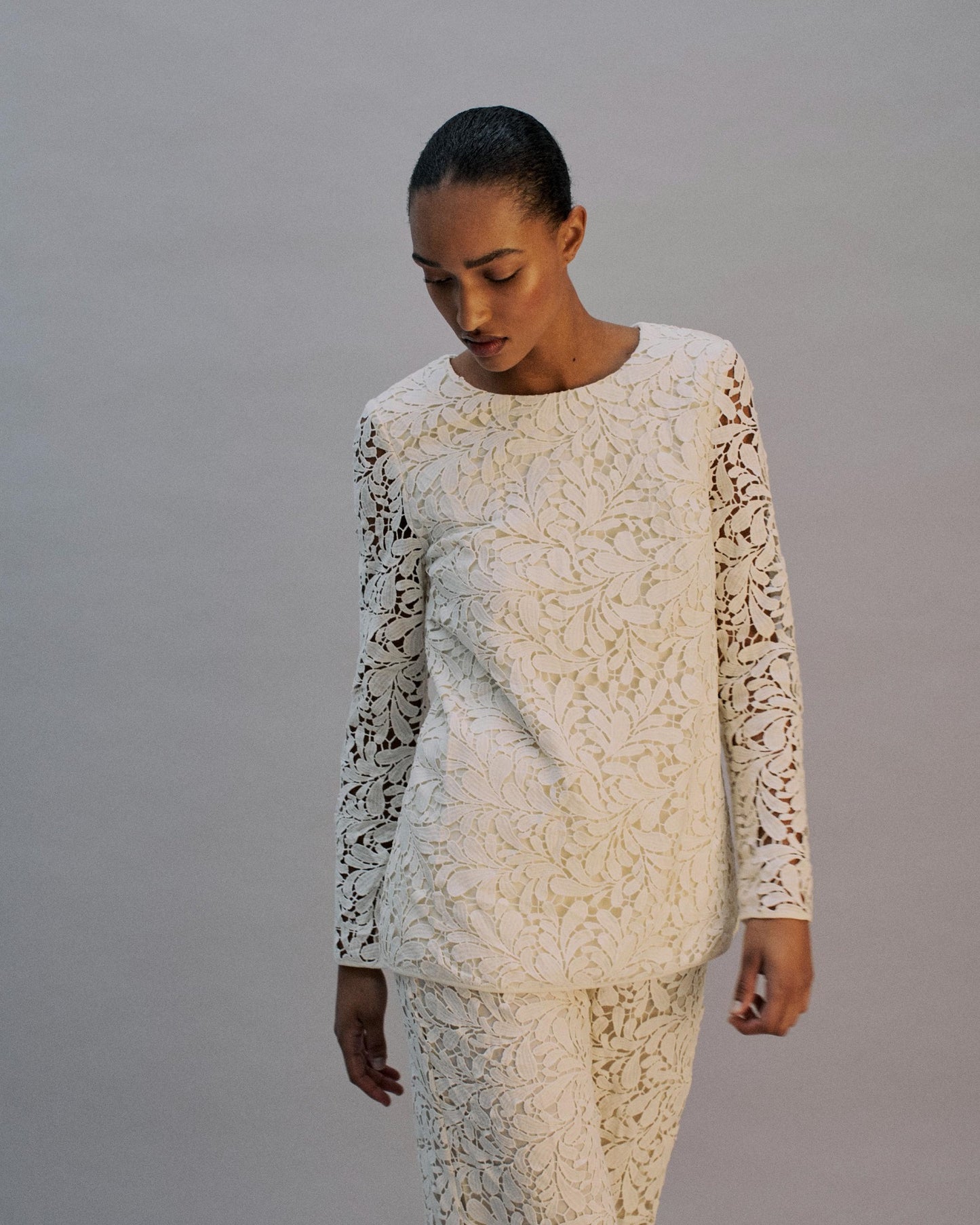 The Brigid Top in Ivory Lace