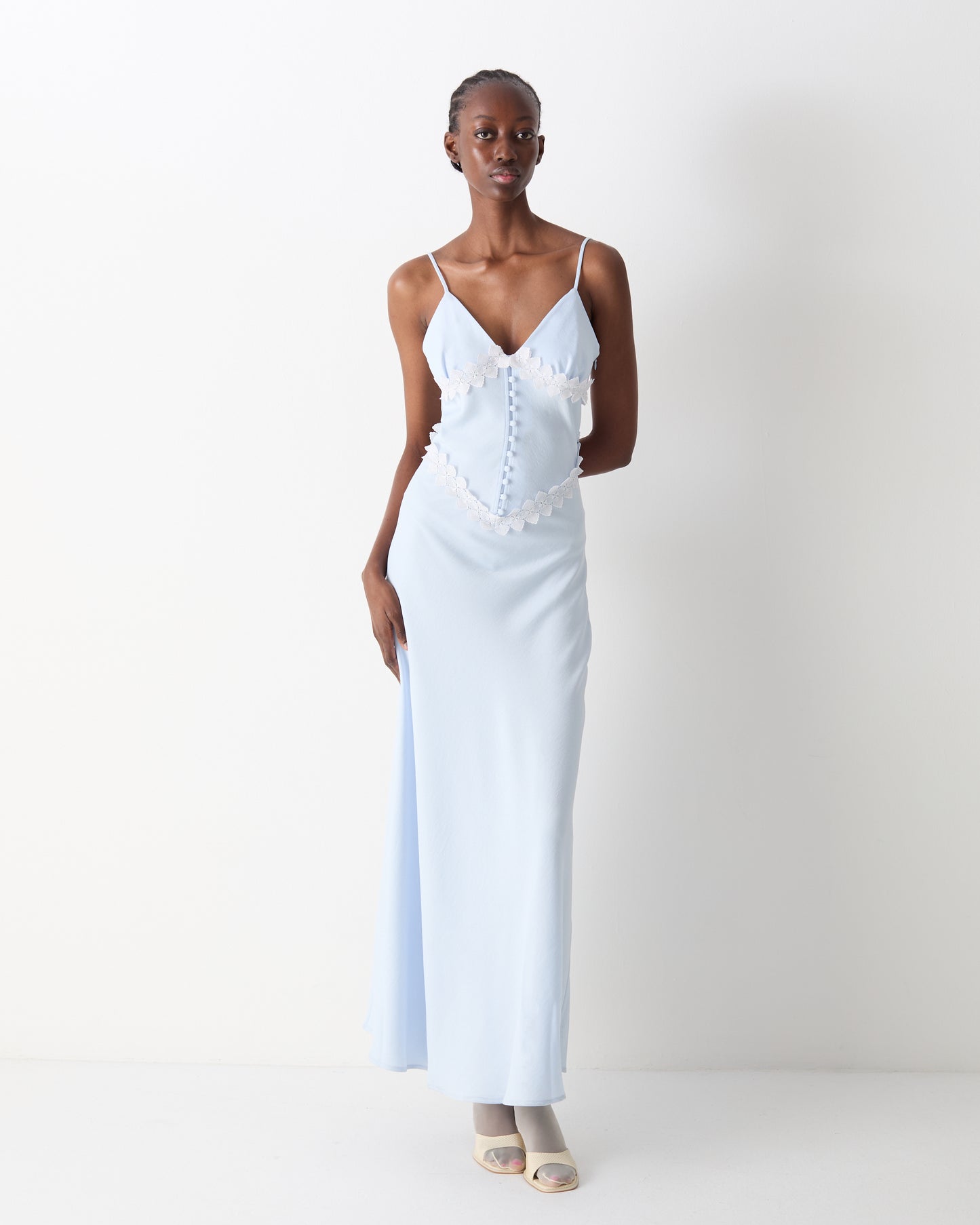 The Emilie Midi Dress in Sea Foam