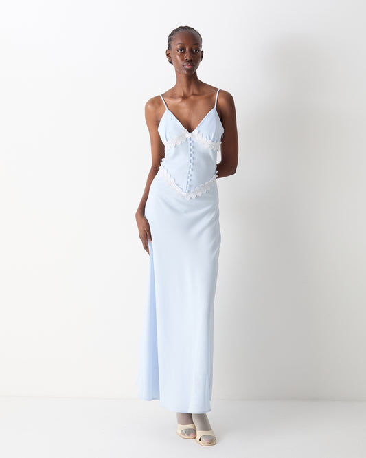 The Emilie Midi Dress in Sea Foam