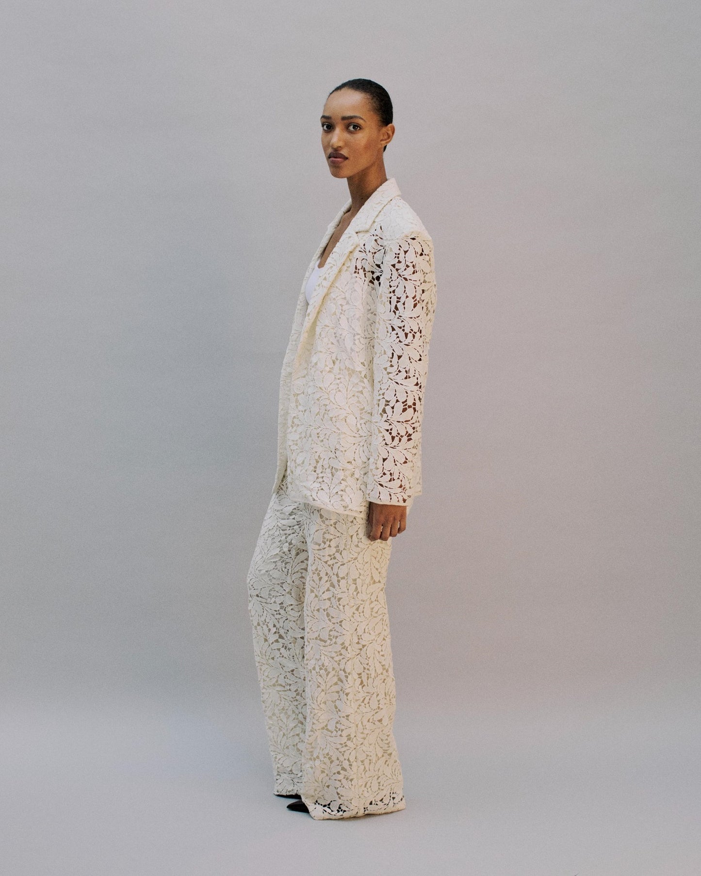The Ella Blazer in Ivory Lace