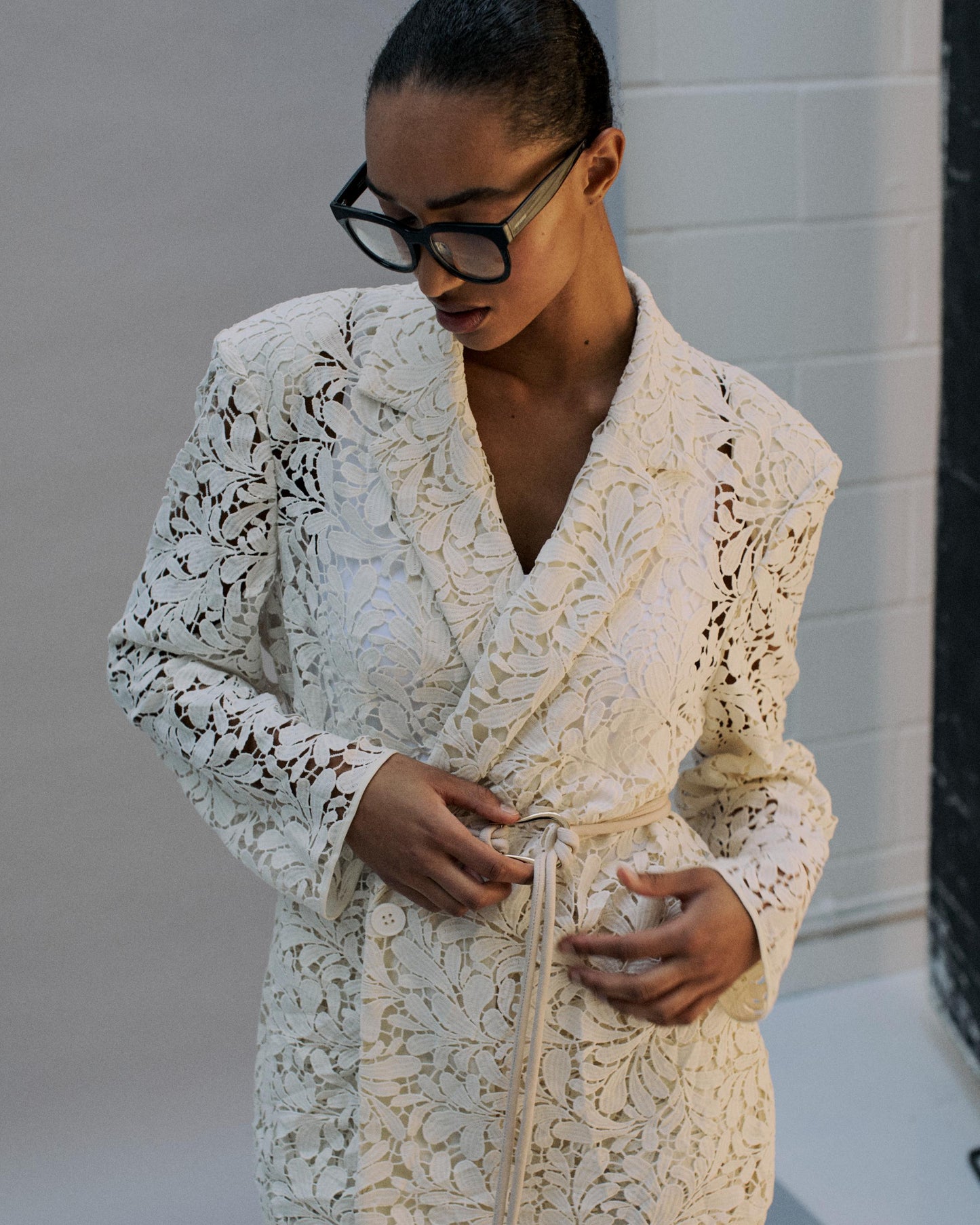 The Ella Blazer in Ivory Lace