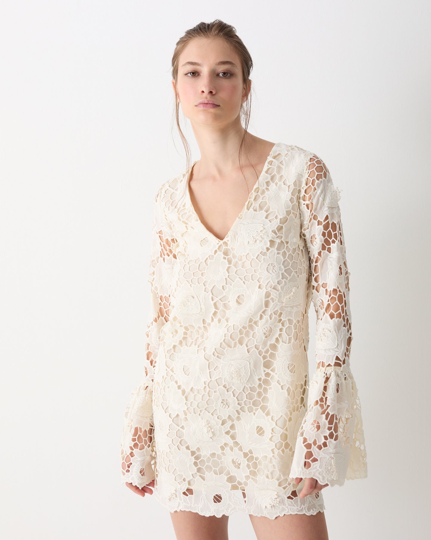 The Selma Mini Dress in Ivory