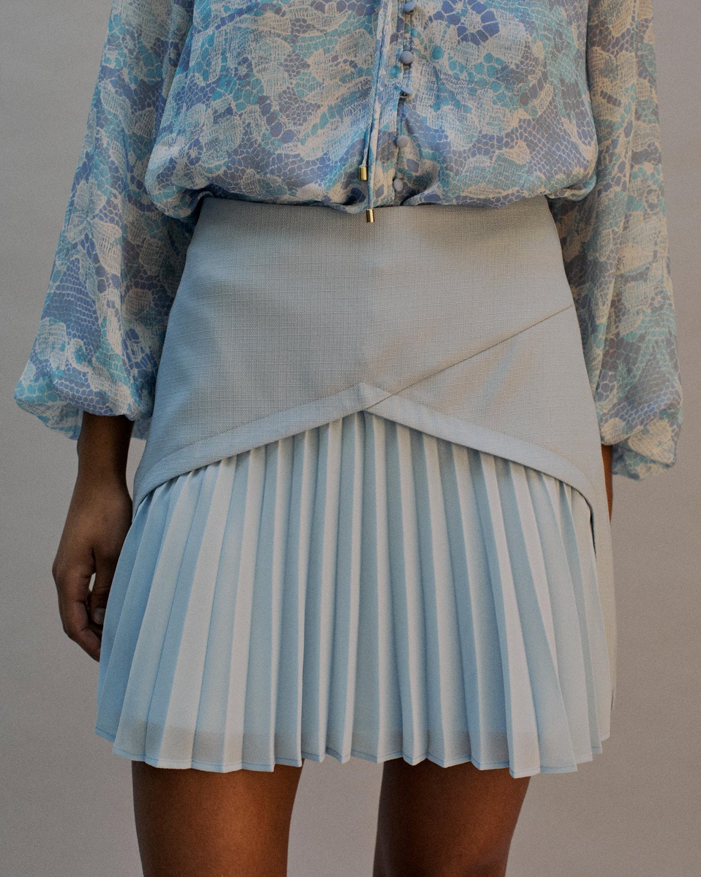 The Belle Mini Skirt in Duckegg Blue