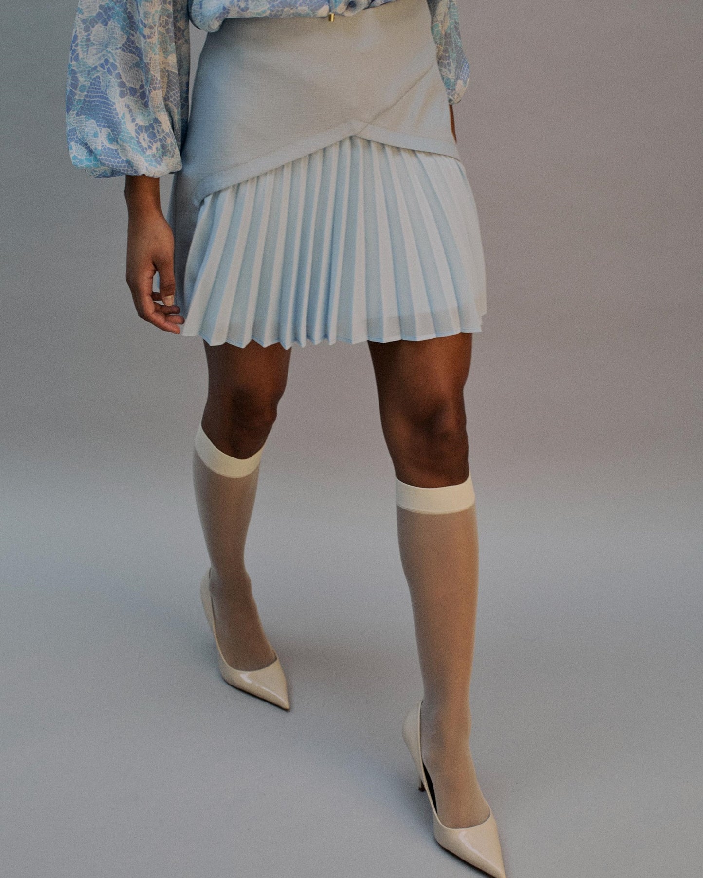 The Belle Mini Skirt in Duckegg Blue