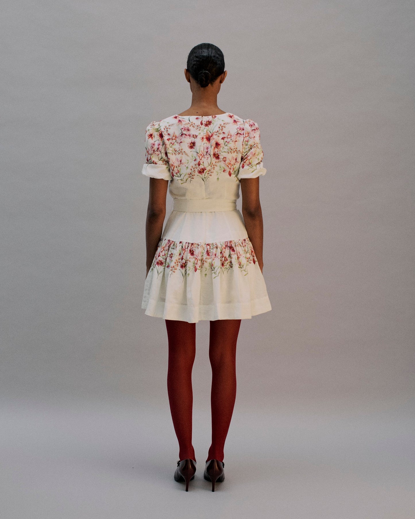 The Nola Mini Dress in the Garden Bloom Print