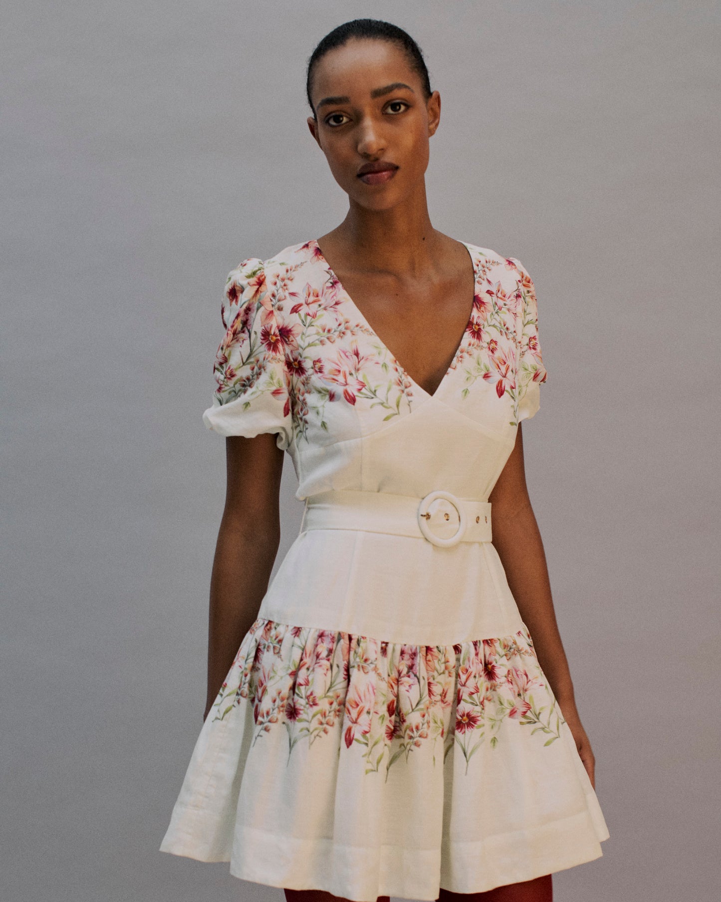 The Nola Mini Dress in the Garden Bloom Print