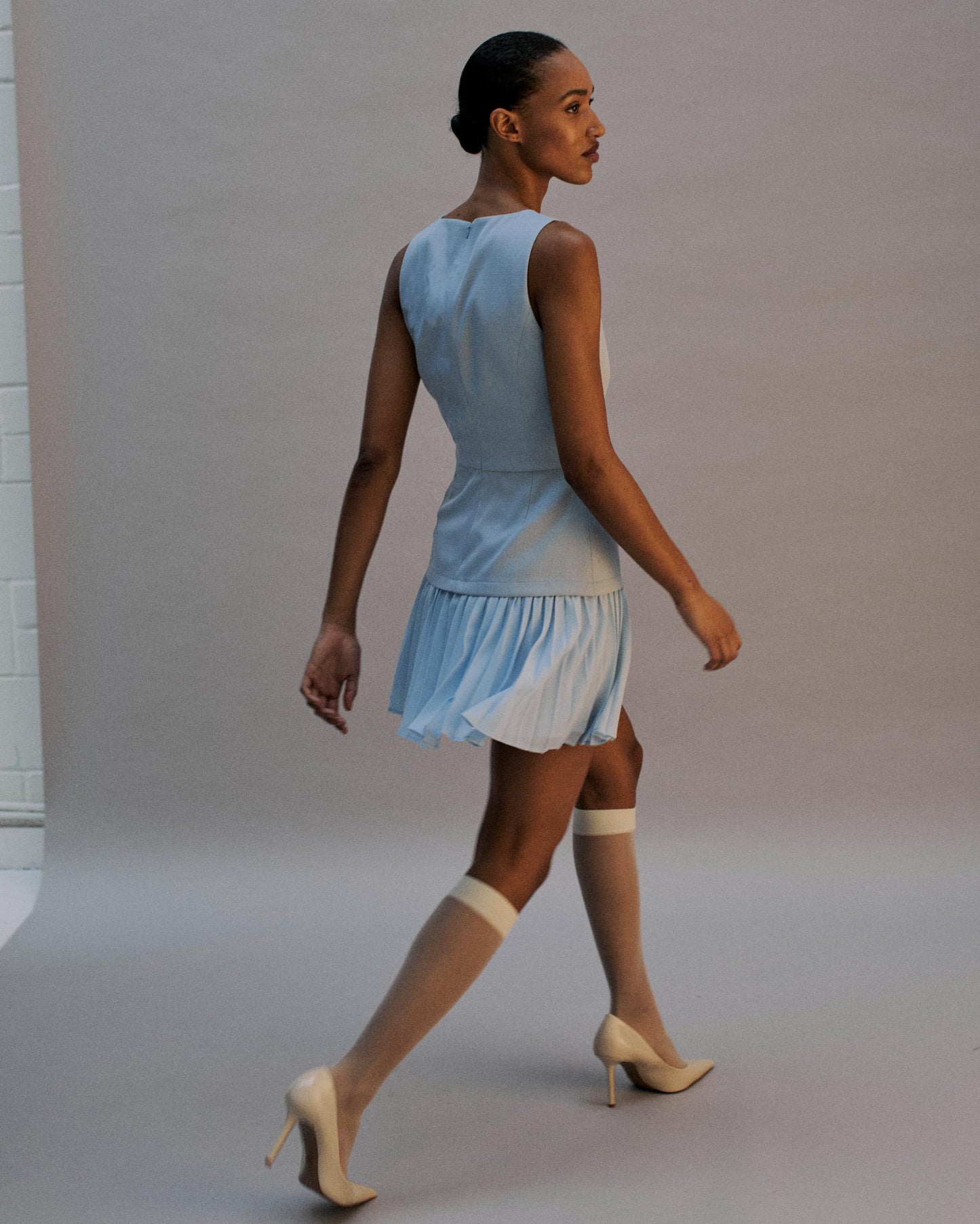 The Sara Mini Dress in Duckegg Blue
