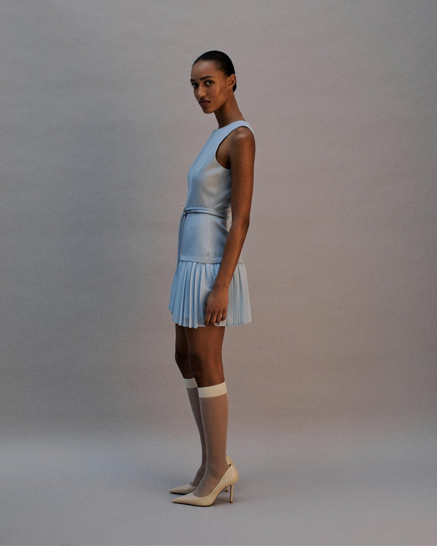 The Sara Mini Dress in Duckegg Blue