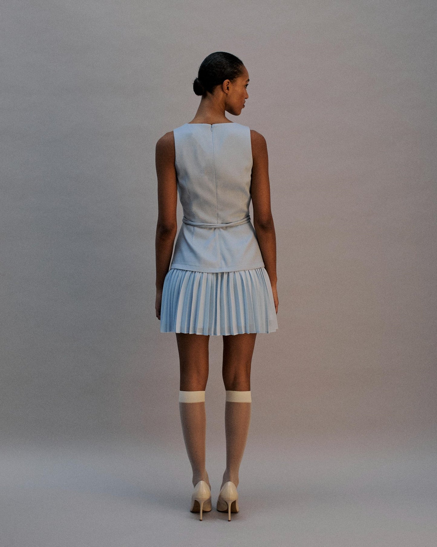 The Sara Mini Dress in Duckegg Blue