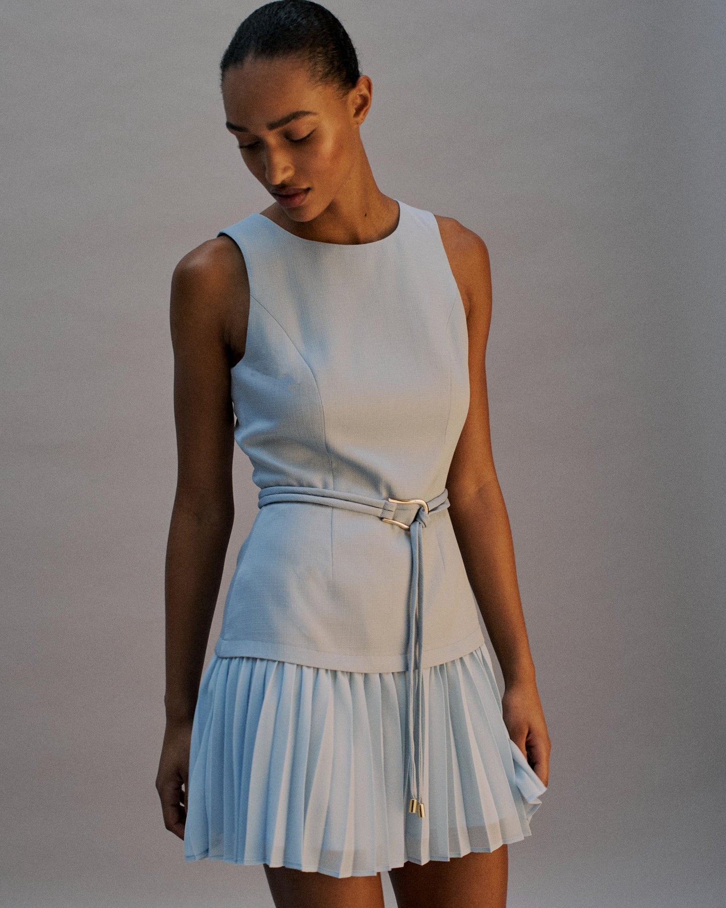 The Sara Mini Dress in Duckegg Blue