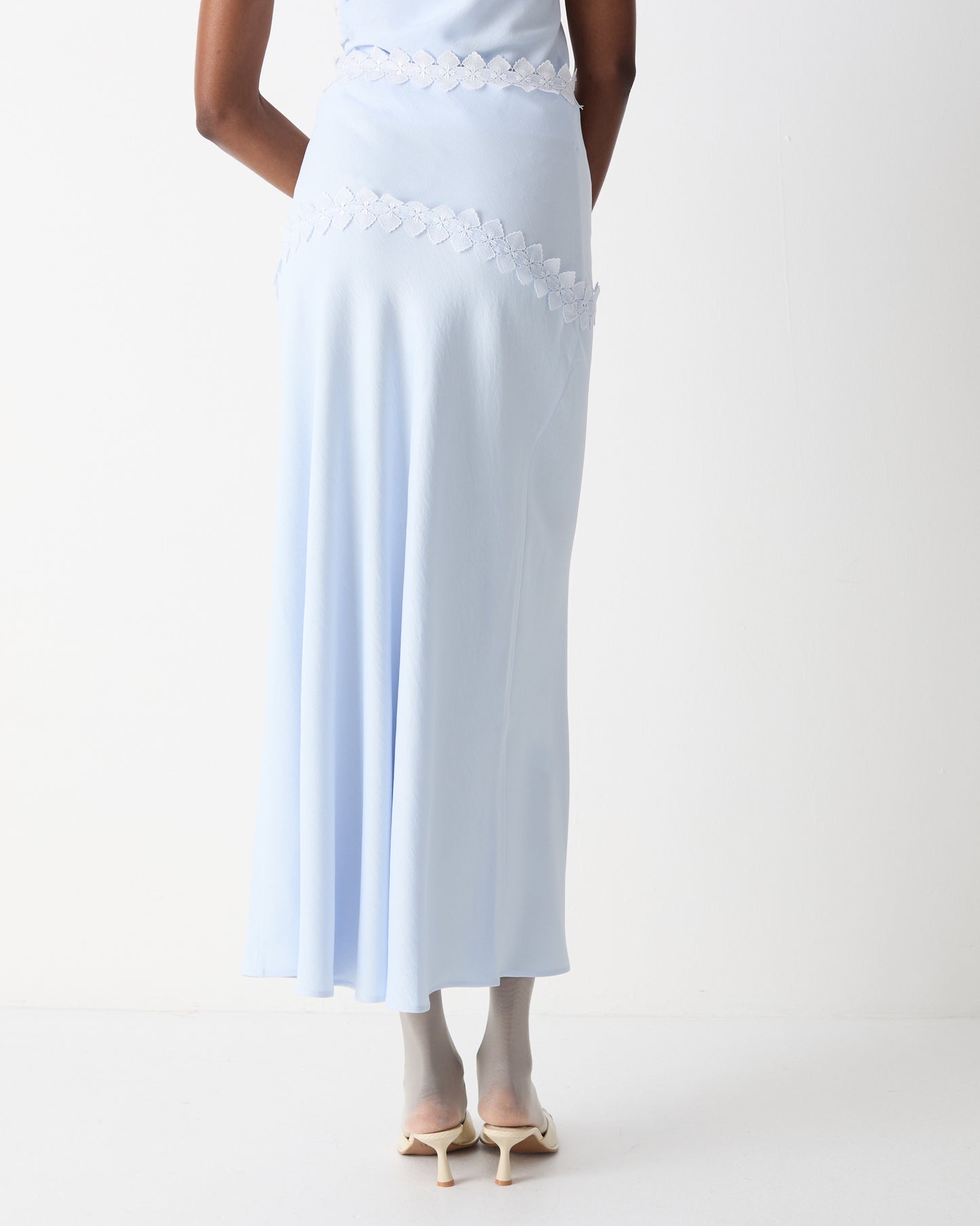 The Emilie Midi Skirt in Sea Foam