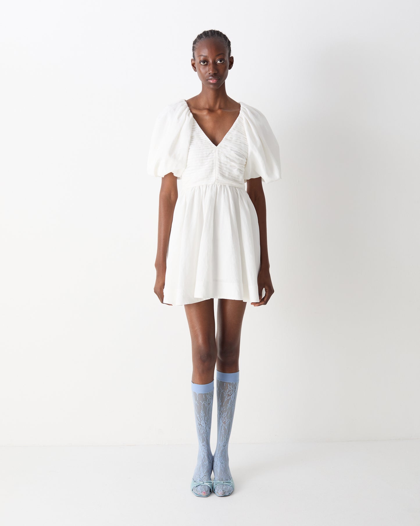 The Honna Mini Dress in Ivory