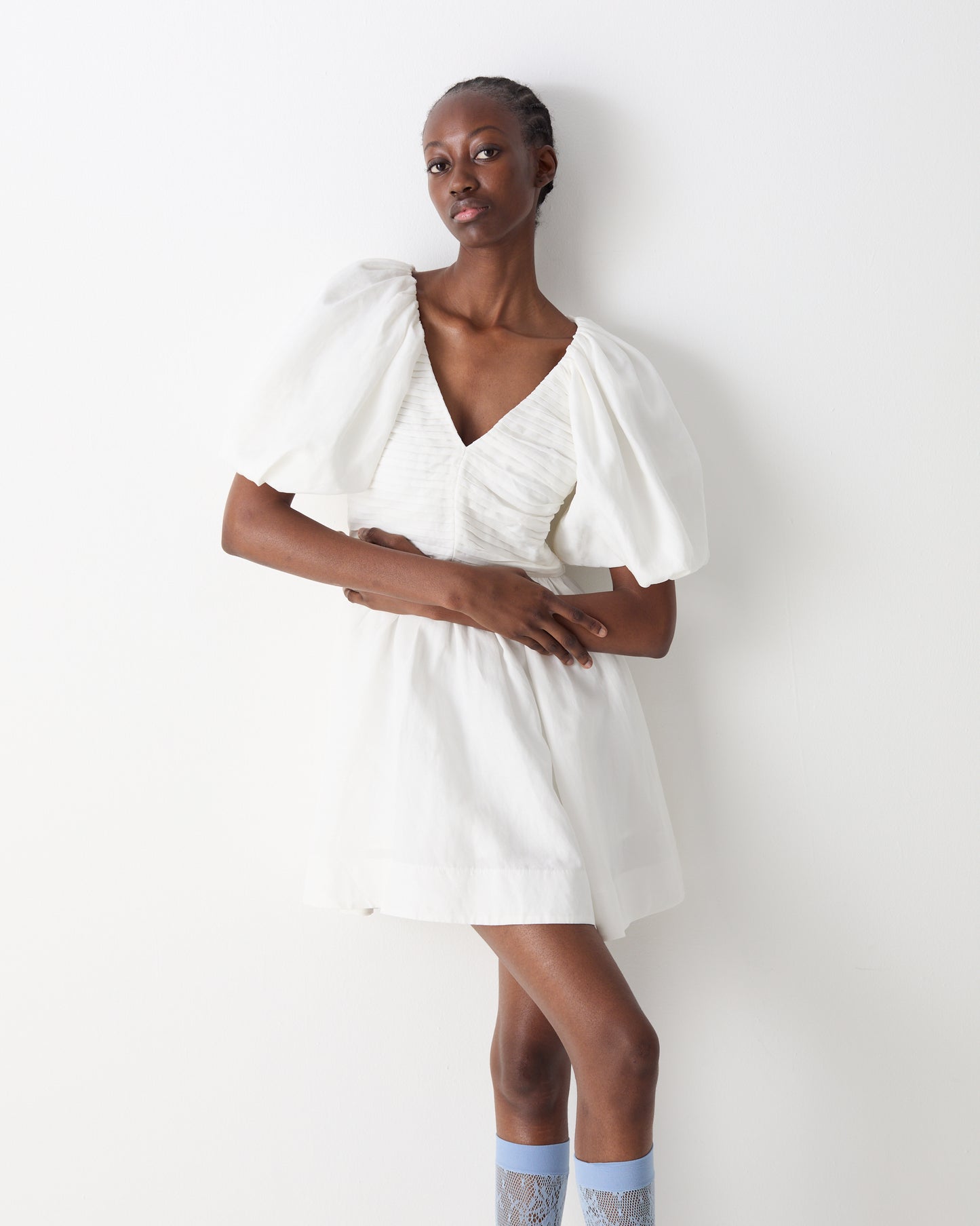 The Honna Mini Dress in Ivory