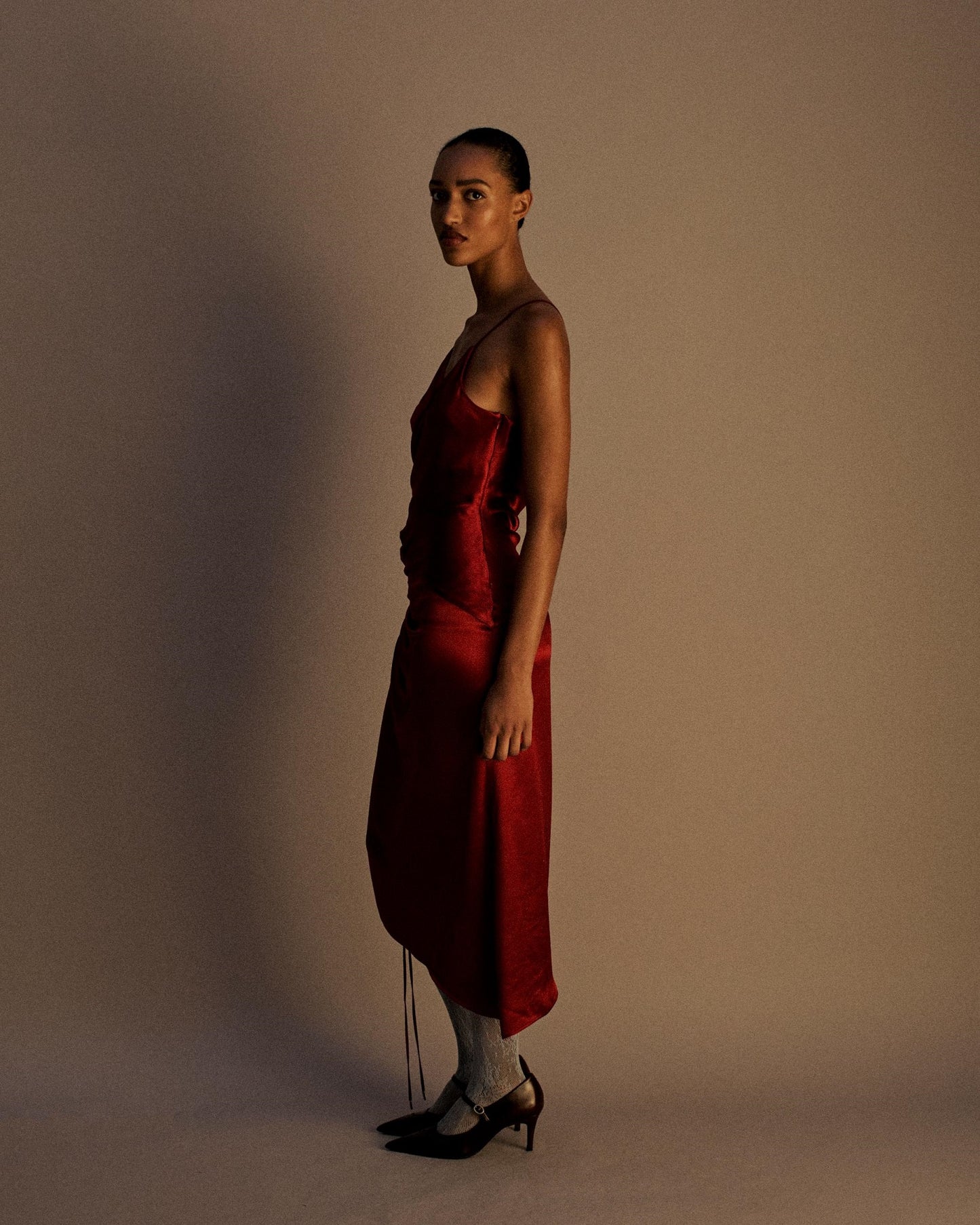 The Aphrodite Midi Dress in Cherry
