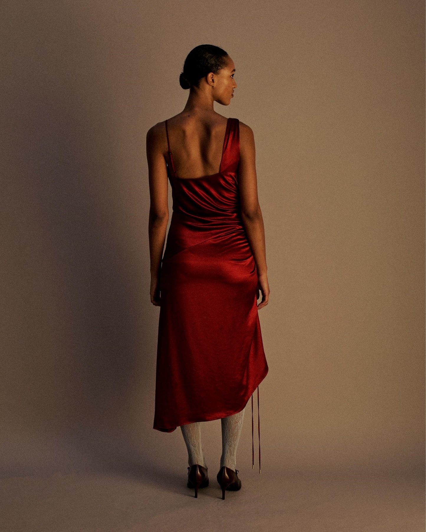 The Aphrodite Midi Dress in Cherry