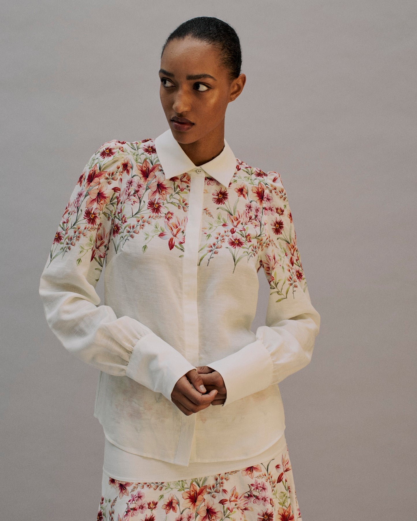 The Mathilde Shirt in the Garden Bloom Print