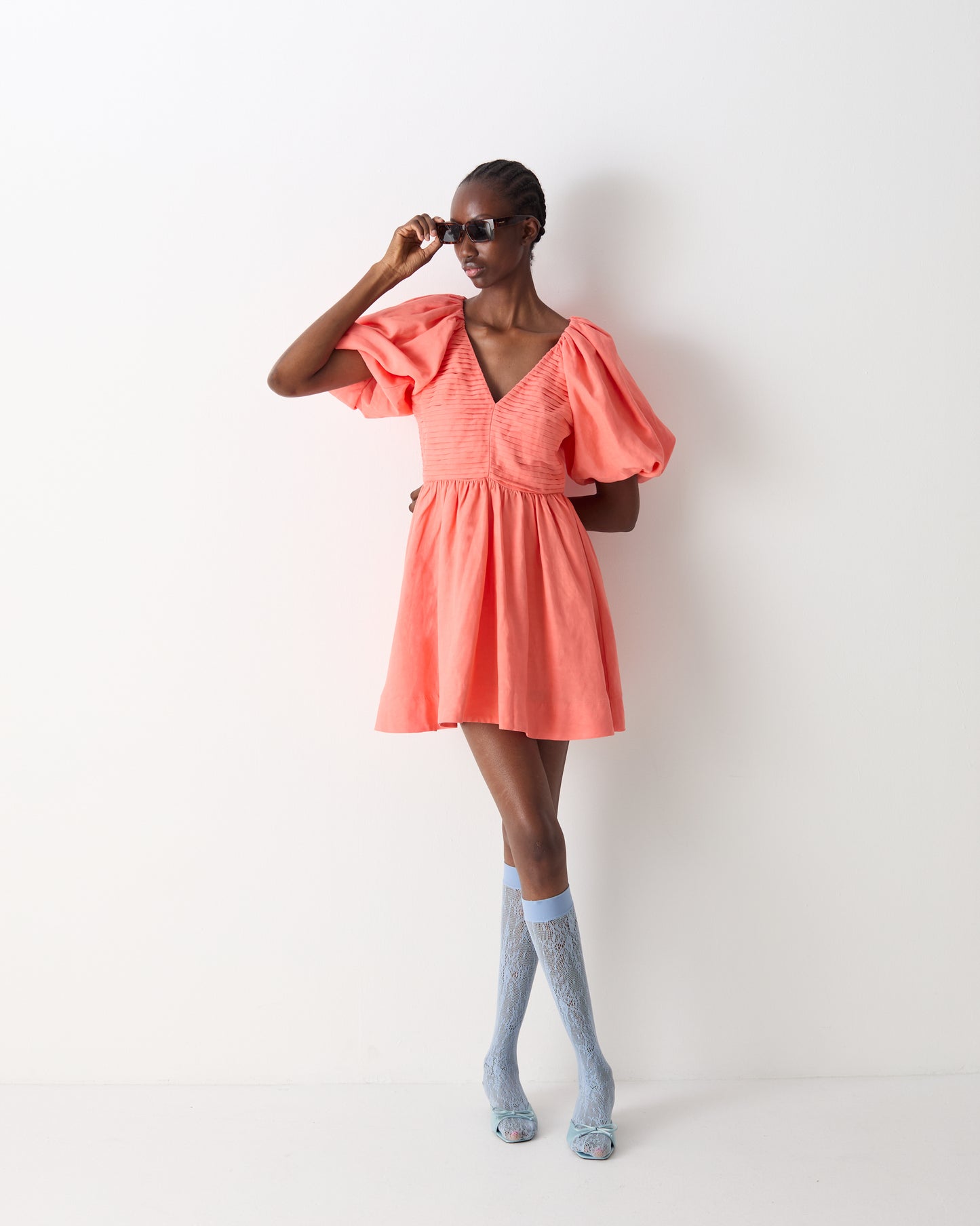 The Honna Mini Dress in Apricot