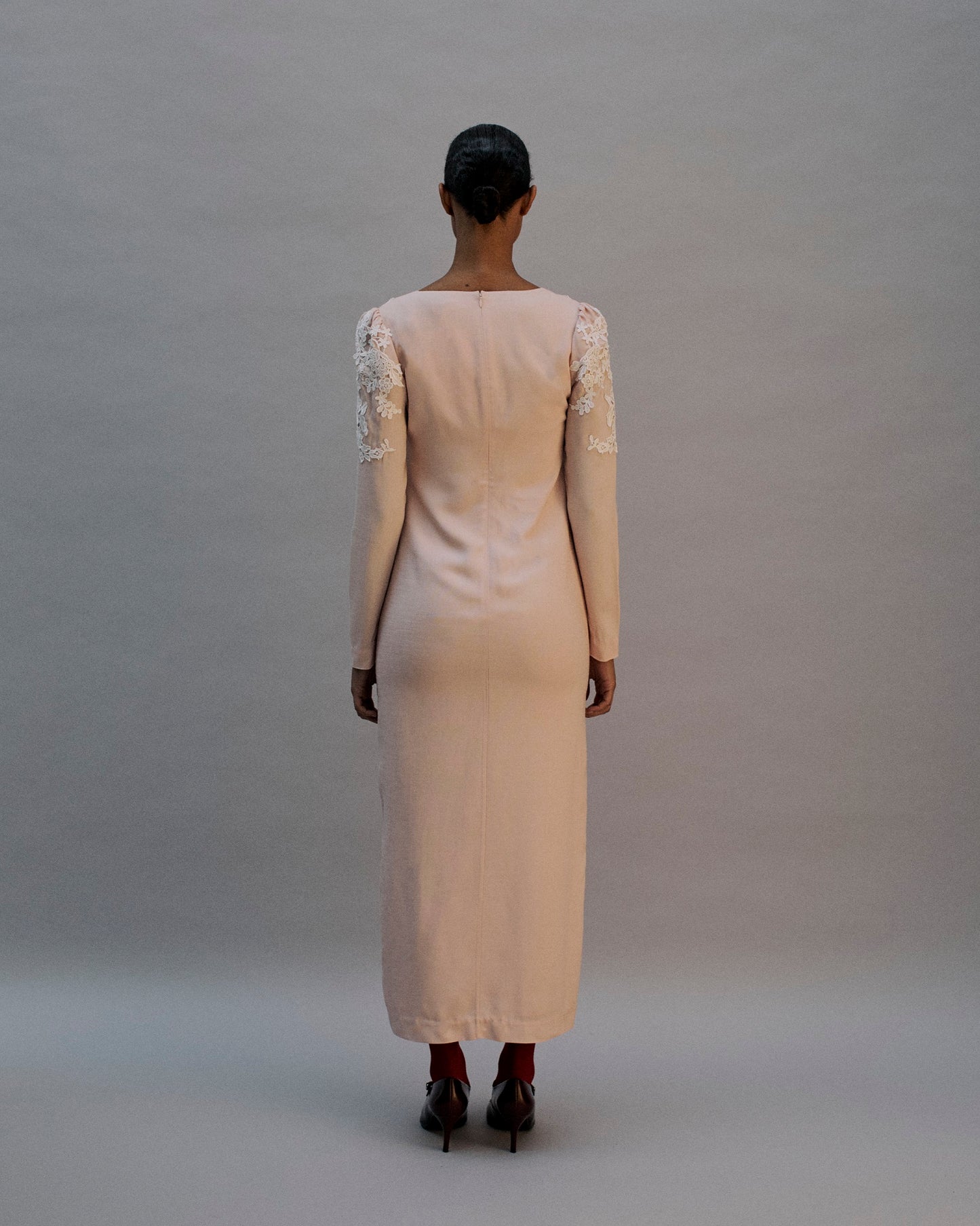 The Sadie Midi Dress in Blush