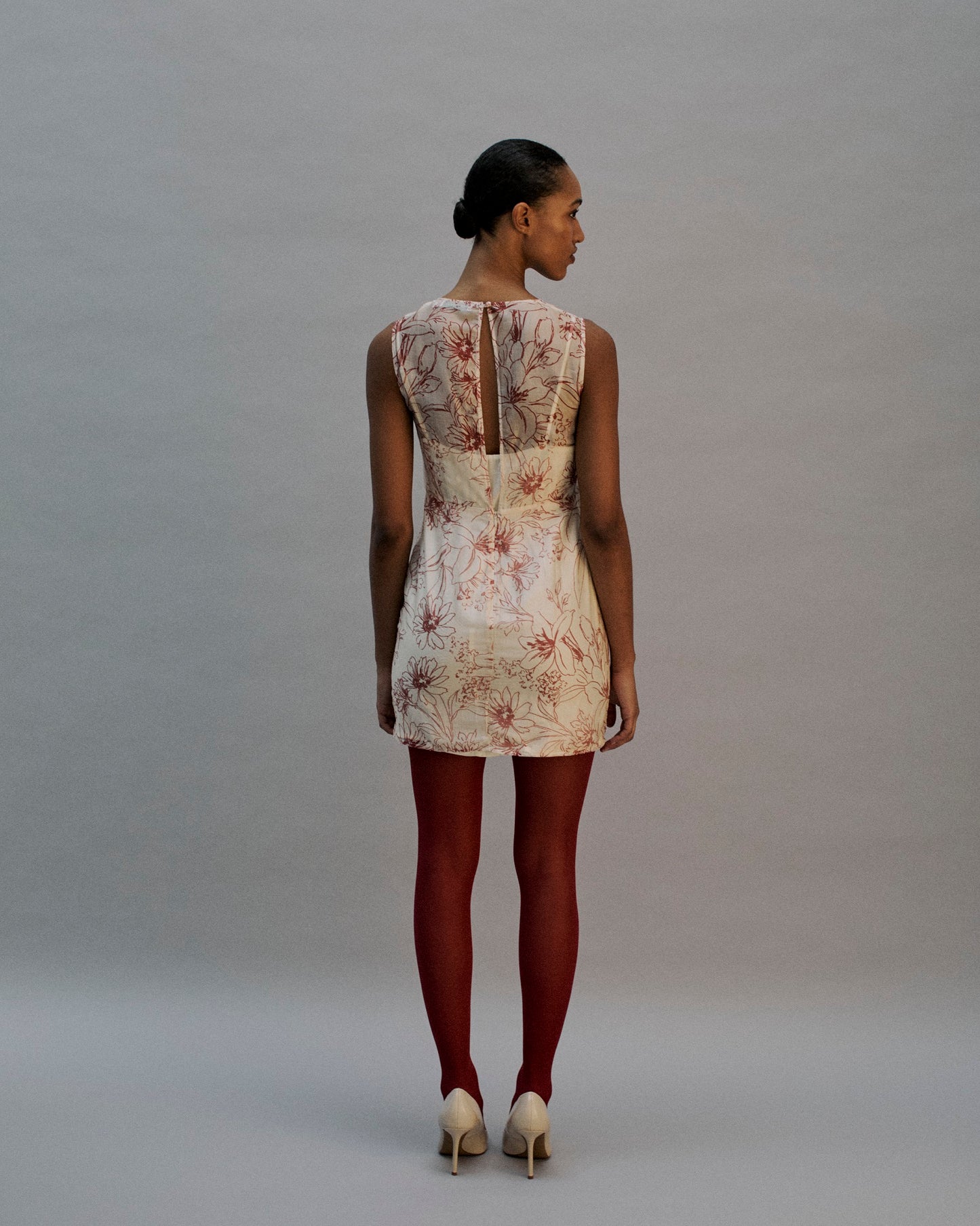 The Zuki Mini Dress in the Artist Bouquet Print