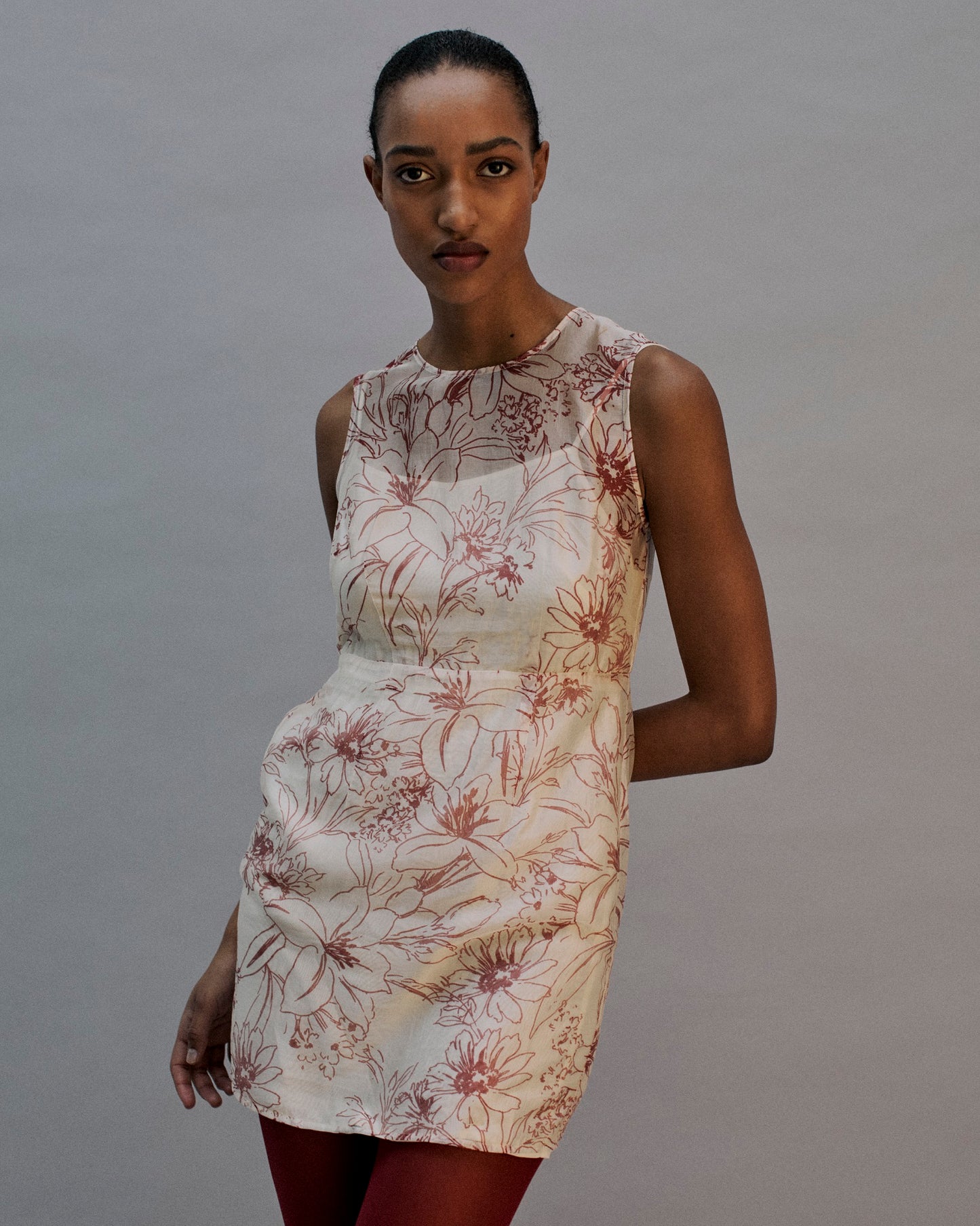The Zuki Mini Dress in the Artist Bouquet Print