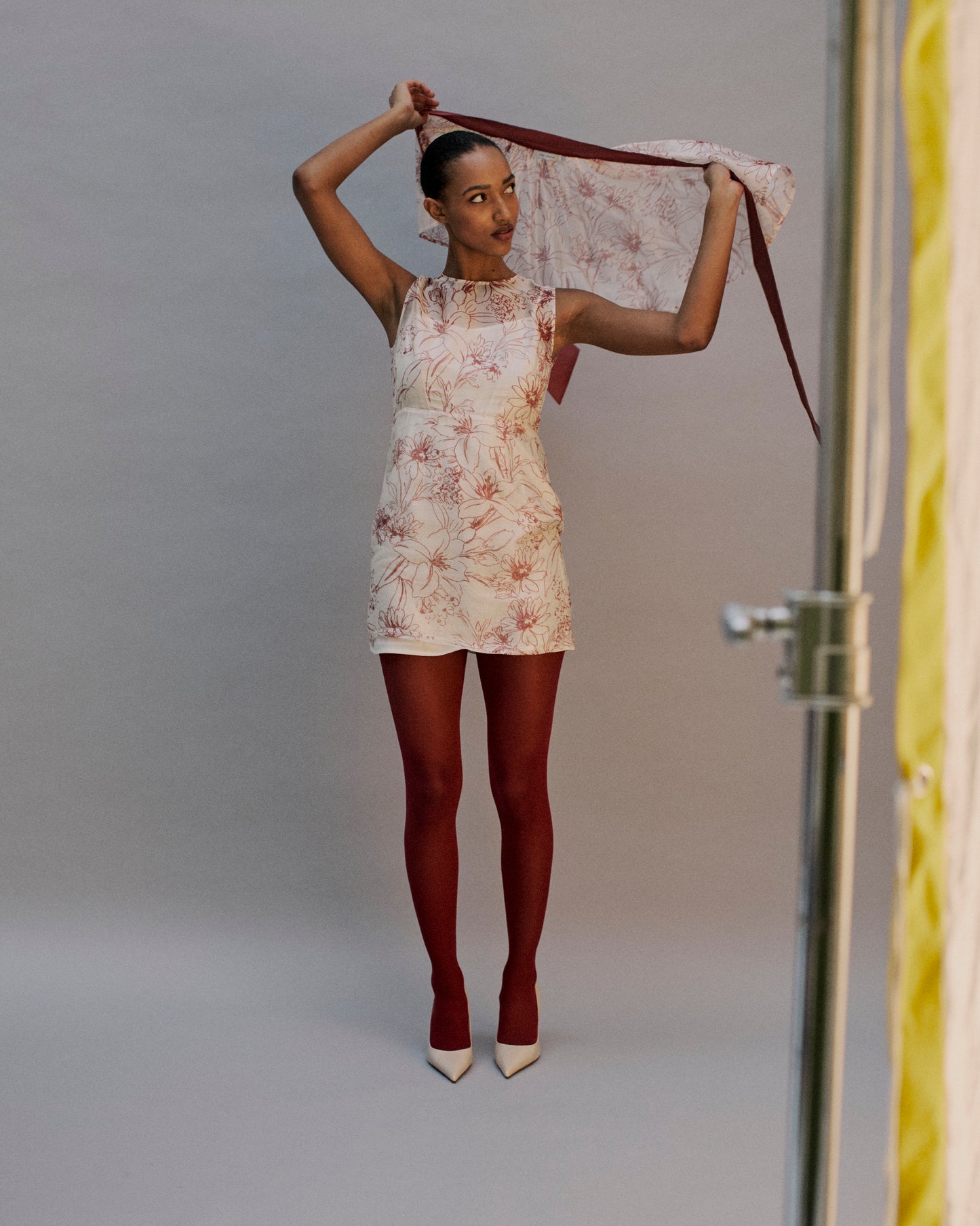 The Zuki Mini Dress in the Artist Bouquet Print